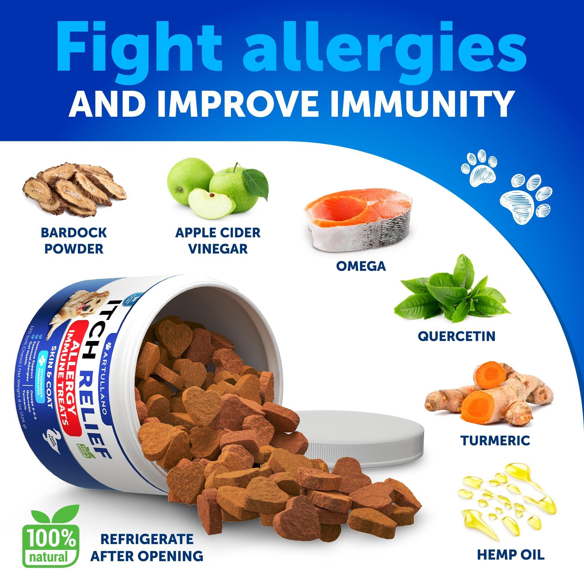 Dog Allergy Relief Chews Itchy Skin Relief Omega-3 Fish Oil Dog Allergy Relief Chews Itchy Skin Relief Omega-3 Fish Oil