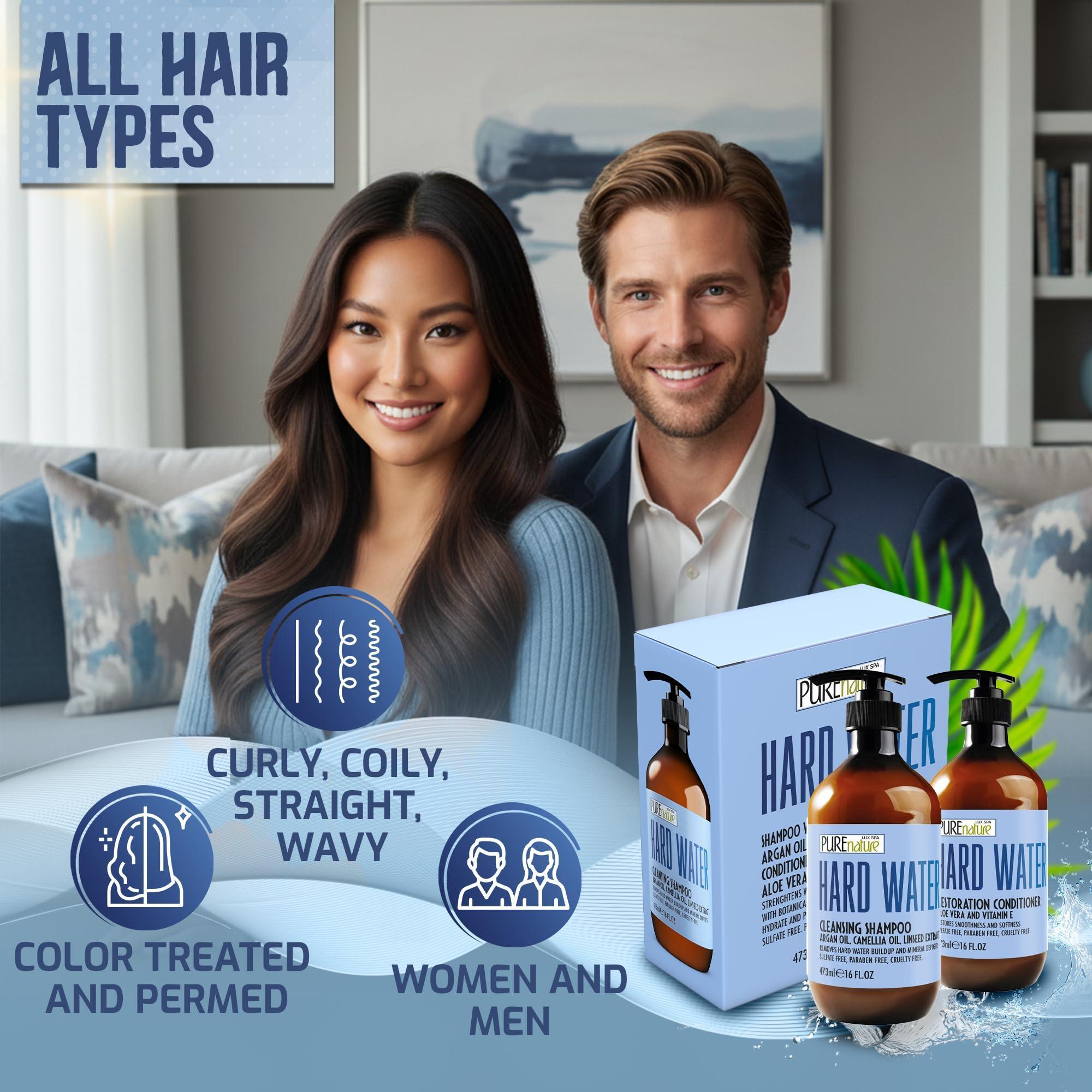 Hard Water Shampoo and Conditioner Set 16 Fl Oz Set of 2 Sulfate Free and Paraben Free Chelating Action Moisturizing Professional Formula for Women and Men Hydrating Swim Safe Formula Hard Water Shampoo and Conditioner Set 16 Fl Oz Set of 2 Sulfate Free and Paraben Free Chelating Action Moisturizing Professional Formula for Women and Men Hydrating Swim Safe Formula
