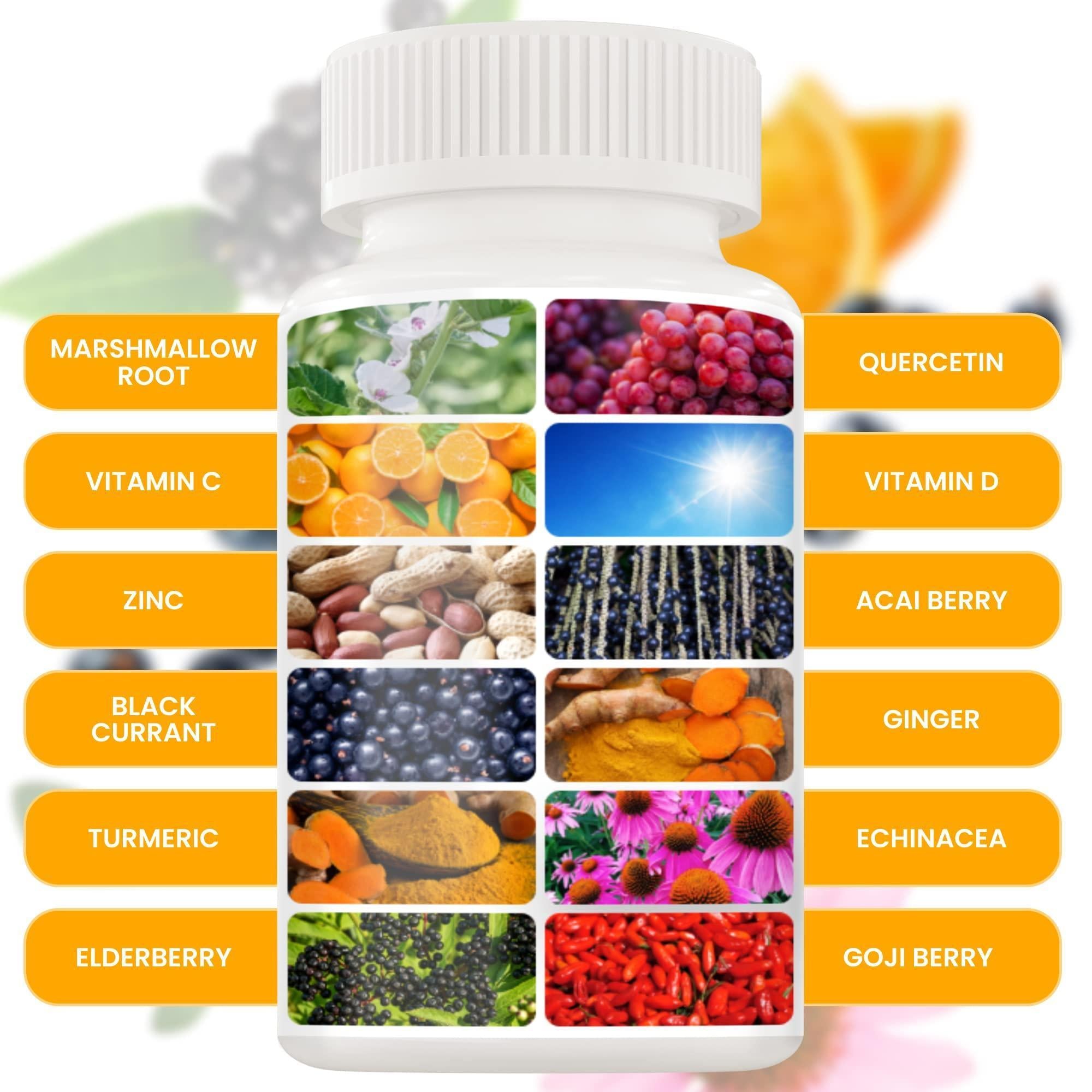 12 in 1 Premium Immune Defense Vitamins Immune Supplement w Vitamin D3 5000 IU Vitamin С 1000mg Zinс 50mg Luxe Choice for Premium Immune Support With Echinacea Elderberry and Ginger 120 Caps 12 in 1 Premium Immune Defense Vitamins Immune Supplement w Vitamin D3 5000 IU Vitamin С 1000mg Zinс 50mg Luxe Choice for Premium Immune Support With Echinacea Elderberry and Ginger 120 Caps