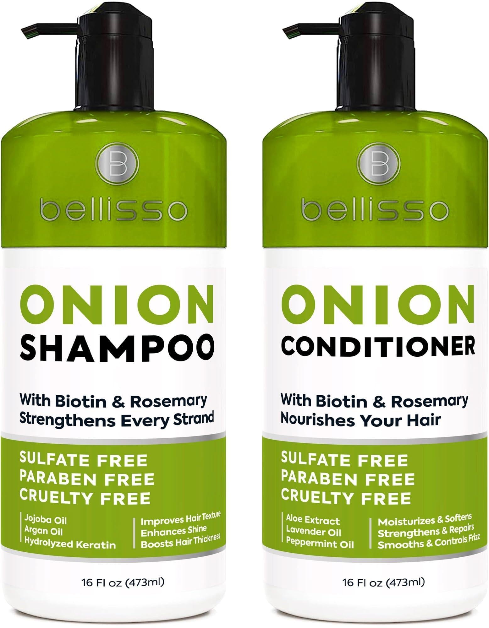 Onion Shampoo and Conditioner Set With Rosemary and Biotin Thickening Products Onion Shampoo and Conditioner Set With Rosemary and Biotin Thickening Products