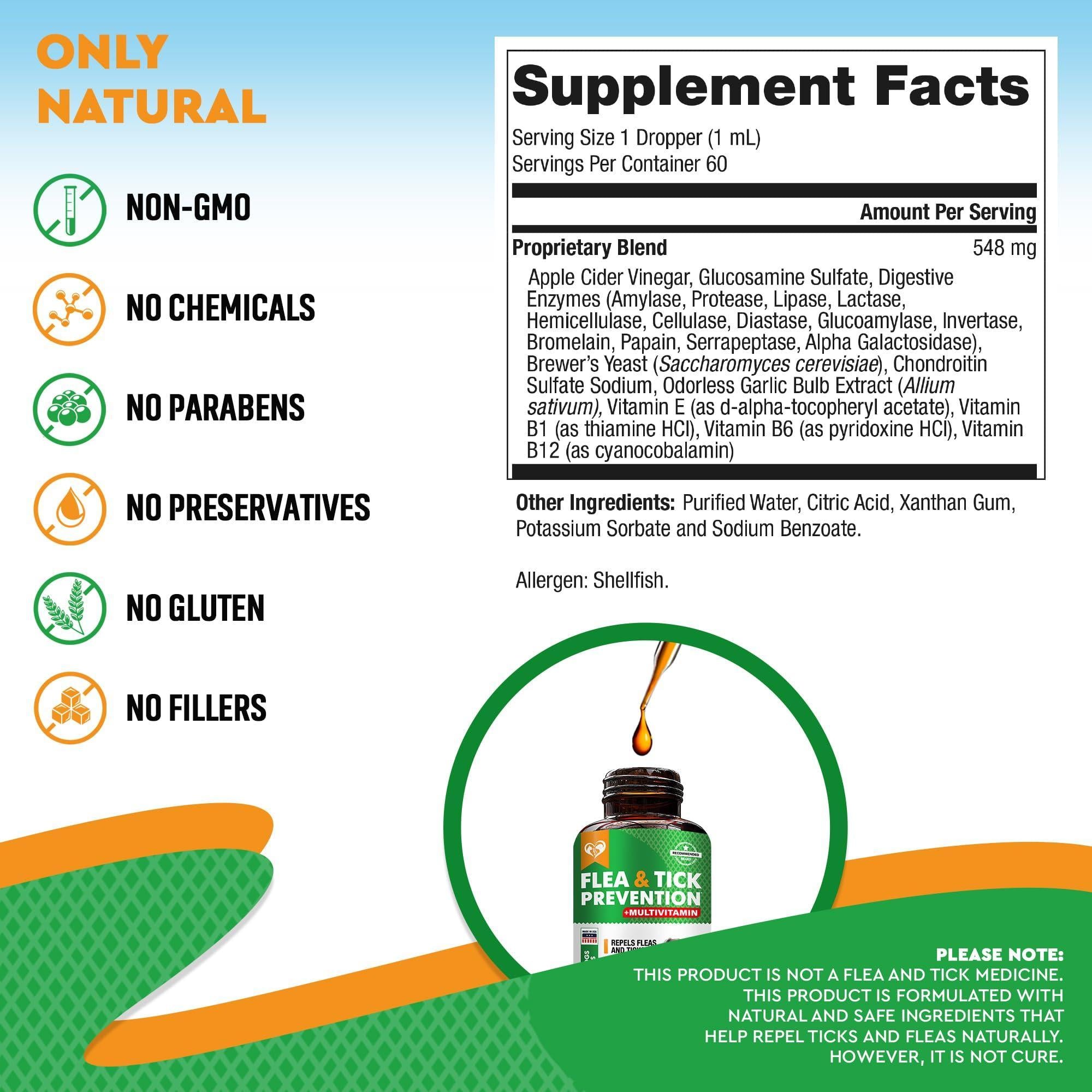 Oral Flea & Tick Drops for Dogs & Cats Multivitamin All Sizes Oral Flea & Tick Drops for Dogs & Cats Multivitamin All Sizes