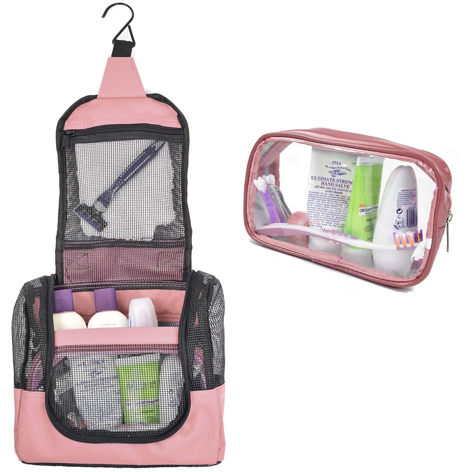 The Fine Living Co. USA Portable Hanging Shower Caddy Organizer with 1 Free Toiletries Case Quick Dry Mesh Shower Caddy Tote Bag Included 1 Metal Hook Perfect for Dorm Camp Travel Gym Pink The Fine Living Co. USA Portable Hanging Shower Caddy Organizer with 1 Free Toiletries Case Quick Dry Mesh Shower Caddy Tote Bag Included 1 Metal Hook Perfect for Dorm Camp Travel Gym Pink
