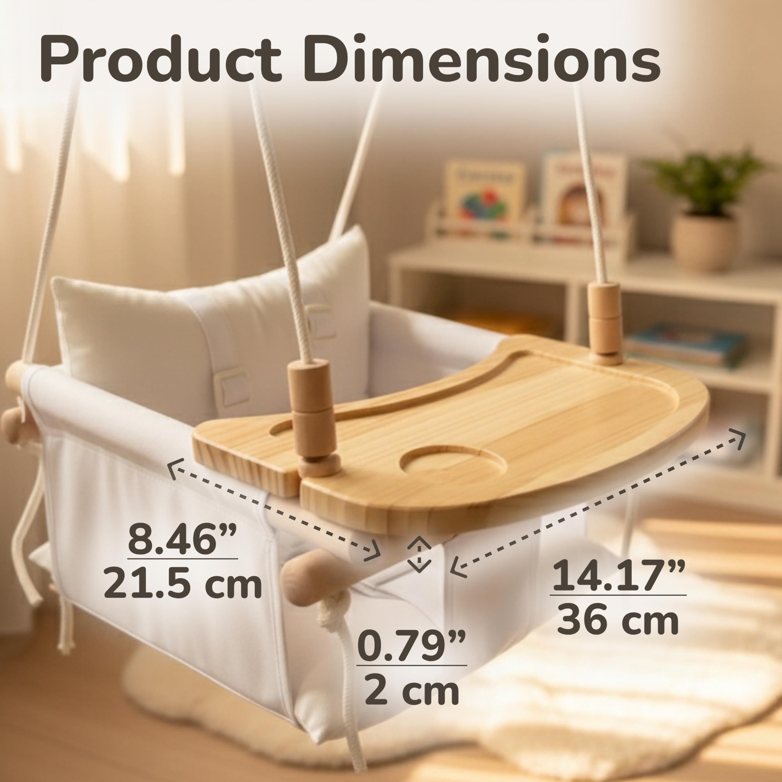 Wooden Tray for Canvas Baby Swing Hanging Chair Accessory Natural Wood Montessori Play Table for Babies & Toddlers Detachable Safety Design for Indoor Canvas Toddler Swing Wooden Tray for Canvas Baby Swing Hanging Chair Accessory Natural Wood Montessori Play Table for Babies & Toddlers Detachable Safety Design for Indoor Canvas Toddler Swing