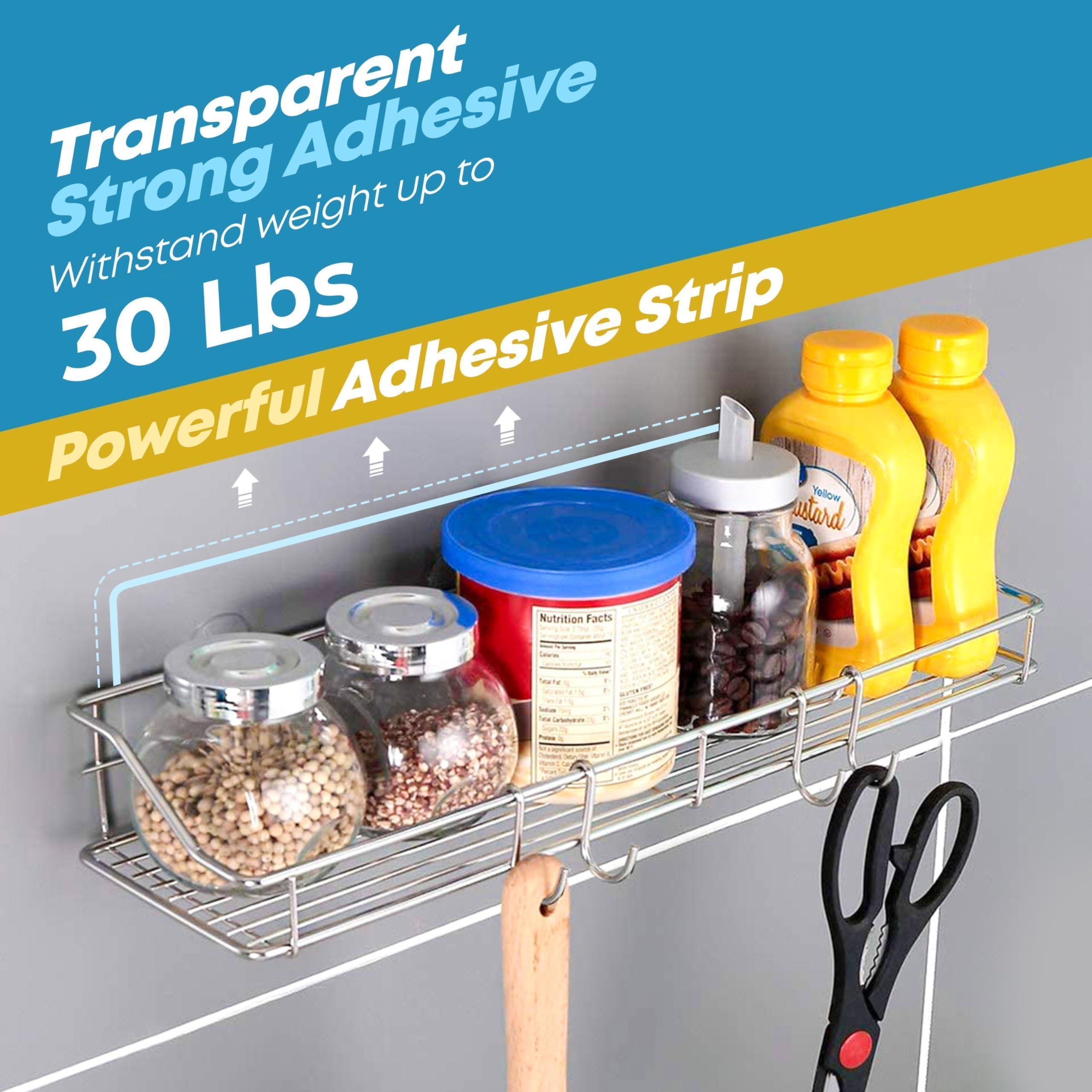 2 Pack Silver Adhesive Shower Caddy Shower Shelf Organizer for Bathroom Organization with Hooks SUS304 Stainless Steel 2 Pack Silver Adhesive Shower Caddy Shower Shelf Organizer for Bathroom Organization with Hooks SUS304 Stainless Steel