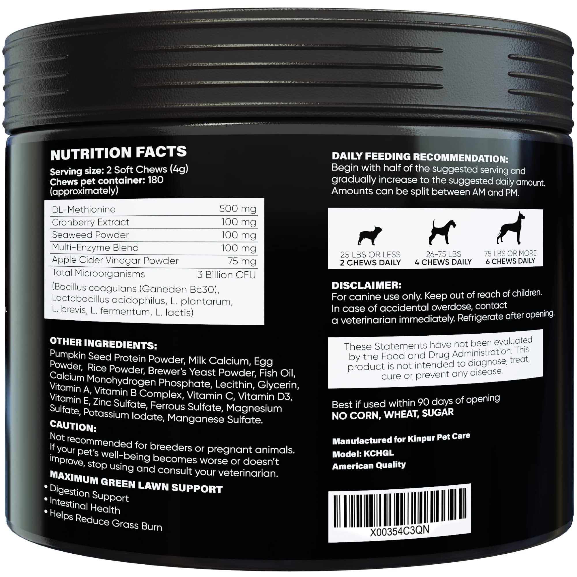 Green Lawn Chews for Dogs Urine Neutralizer Cranberry ACV & Enzymes Green Lawn Chews for Dogs Urine Neutralizer Cranberry ACV & Enzymes