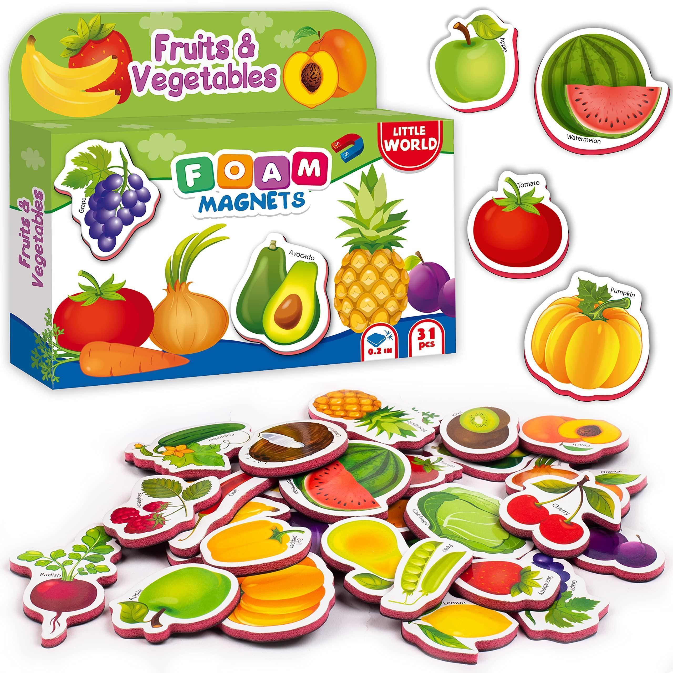 31 Foam Fridge Magnets for Toddlers 13 years Fruits and Veggies Magnets 31 Foam Fridge Magnets for Toddlers 13 years Fruits and Veggies Magnets