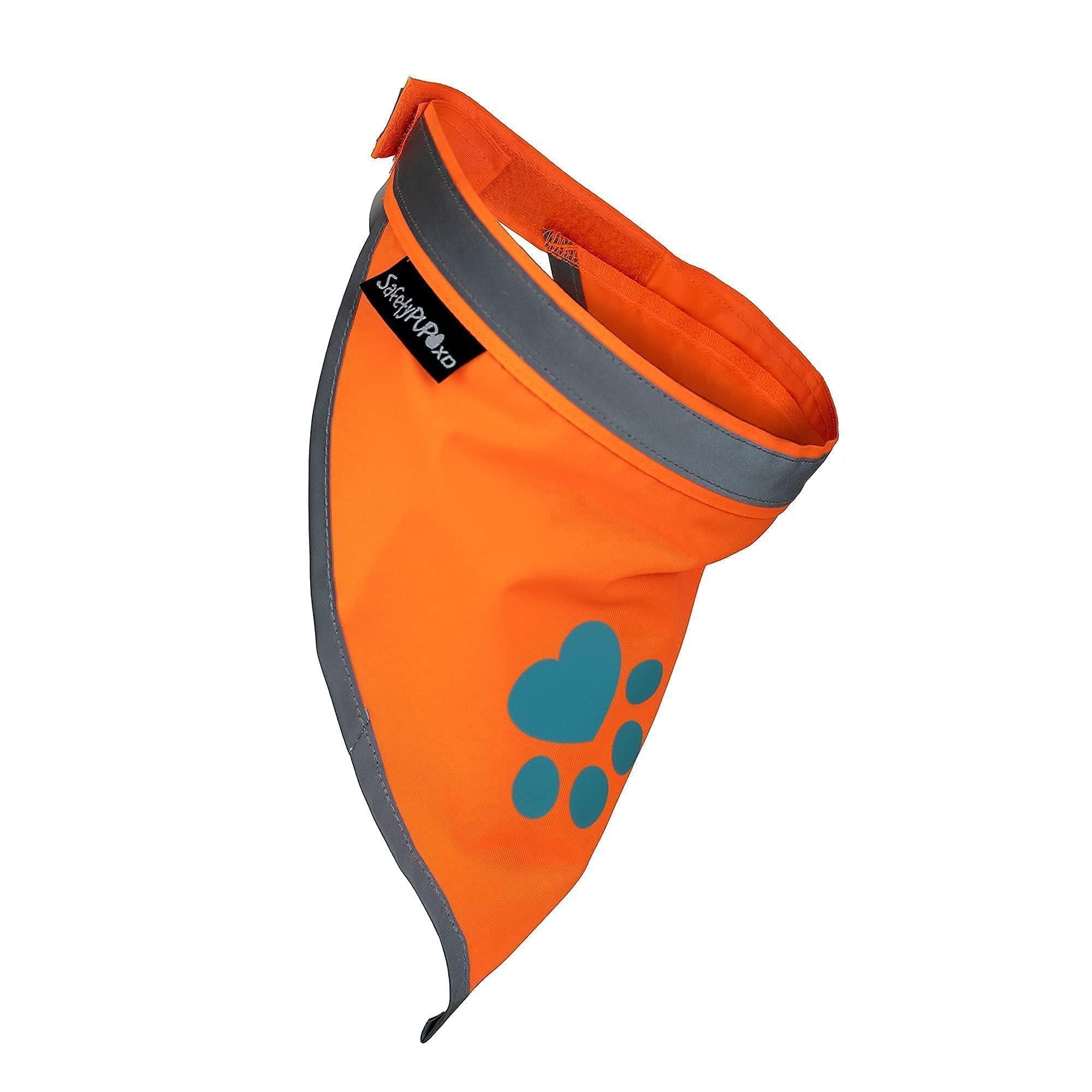 Reflective Dog Bandana Hi-Vis L Size 23 in Neck Orange Reflective Dog Bandana Hi-Vis L Size 23 in Neck Orange