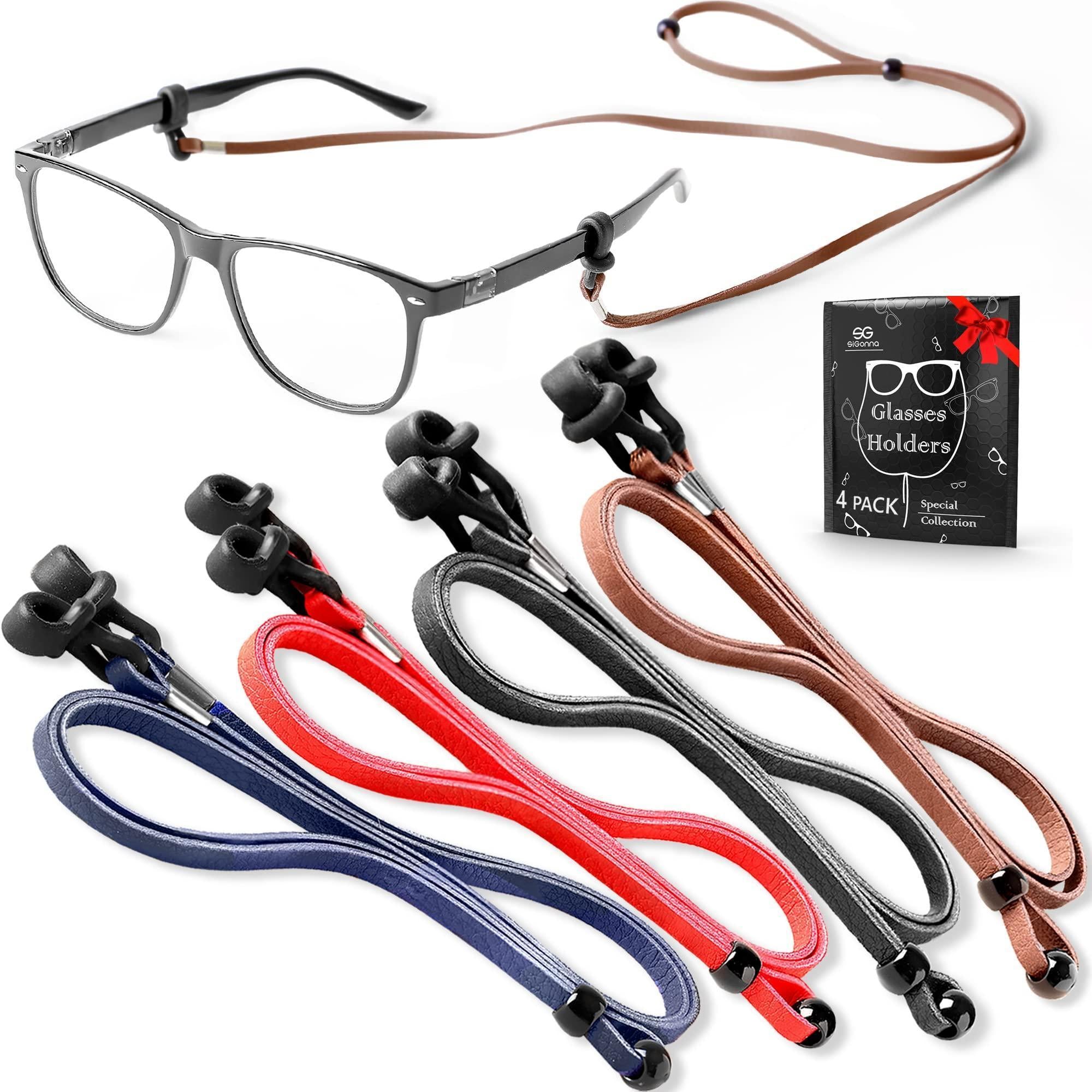 Eyeglass Chains for Women Men Premium ECO Leather Strap 4 Pcs 28 inch Length Eyeglass Chains for Women Men Premium ECO Leather Strap 4 Pcs 28 inch Length