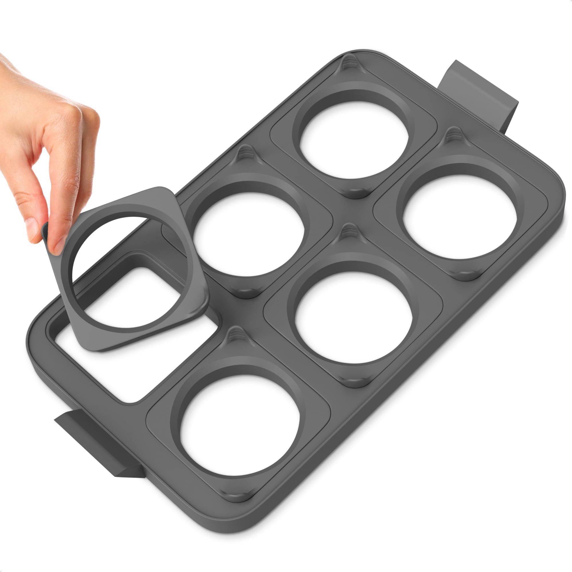 Silicone Egg Rings for Frying Eggs 16.5 x8.9 inch 6 Ring Removable Silicone Egg Molds for Griddle 12 Shapes 6 Round & 6 Square Non Stick & Heat Resistant Ergonomic Handles for Easy Cooking Silicone Egg Rings for Frying Eggs 16.5 x8.9 inch 6 Ring Removable Silicone Egg Molds for Griddle 12 Shapes 6 Round & 6 Square Non Stick & Heat Resistant Ergonomic Handles for Easy Cooking