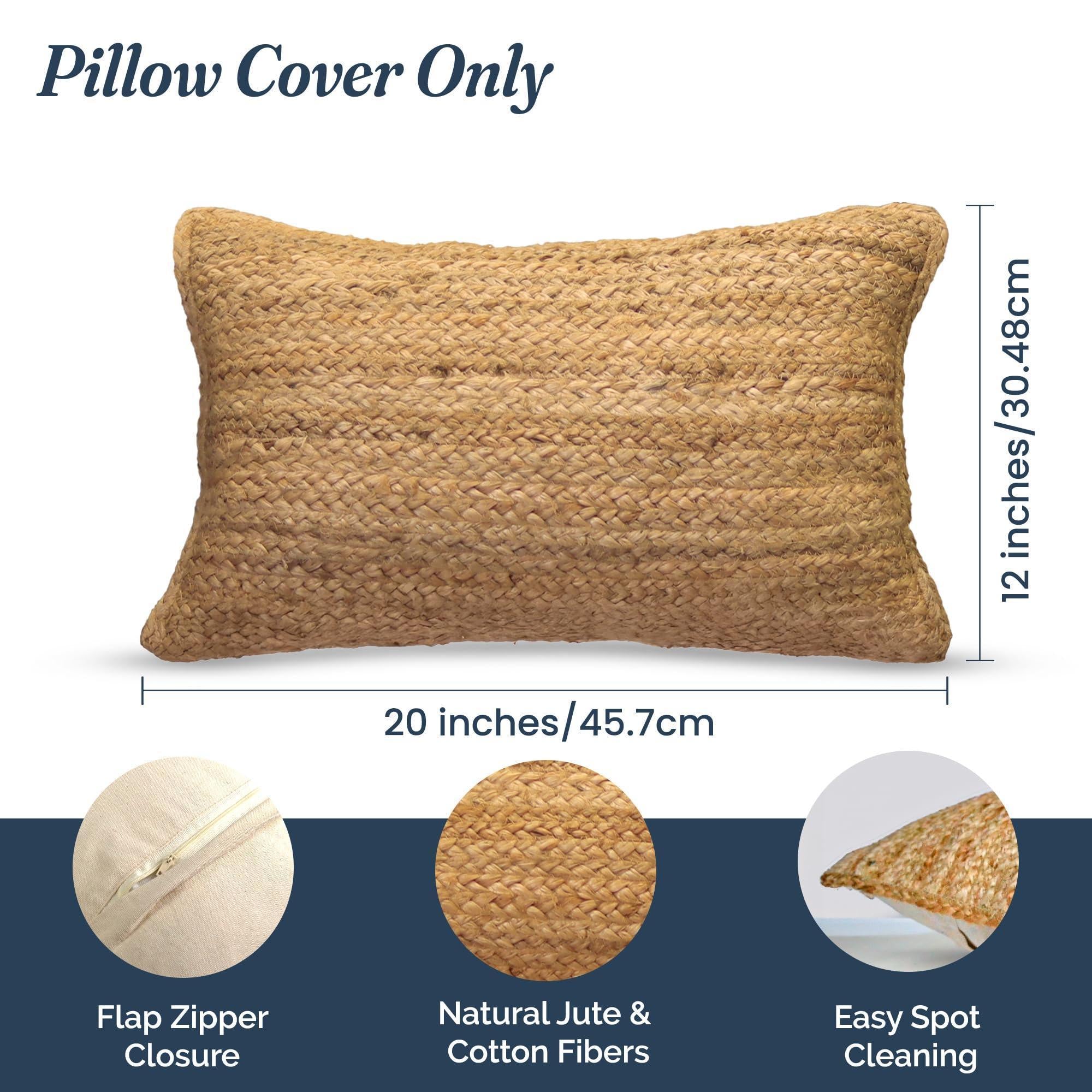 Jute Throw Pillow Covers 20x12 Inch Braided Hand Woven Decorative Pillow Cover for Couch Boho Jute Decor Living Room Decor Natural 1Pc Indoor Outdoor Pillow Cover Jute Throw Pillow Covers 20x12 Inch Braided Hand Woven Decorative Pillow Cover for Couch Boho Jute Decor Living Room Decor Natural 1Pc Indoor Outdoor Pillow Cover