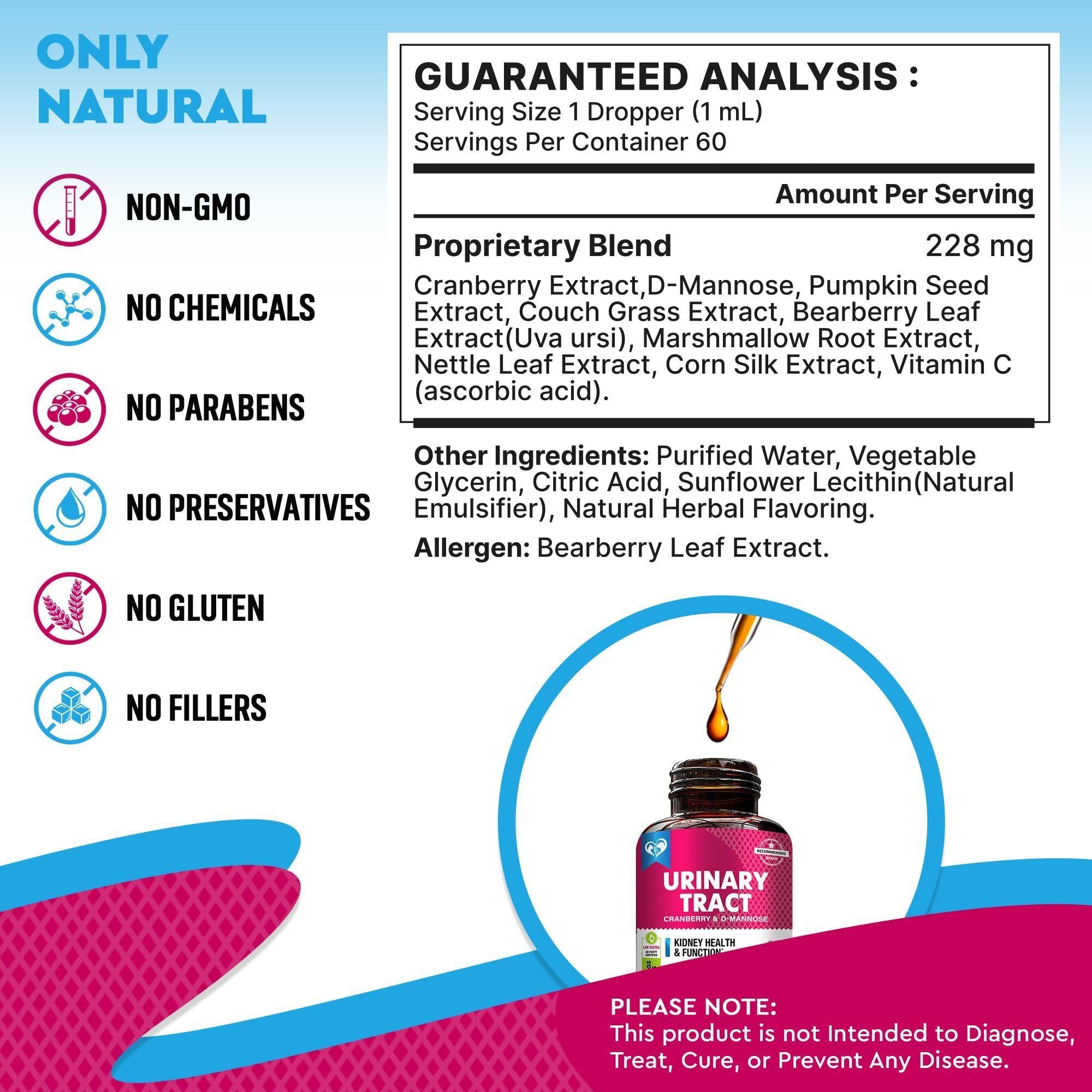 Cat & Dog UTI Treatment Drops 60 ml 2-Pack Cranberry & D-Mannose Bladder Support Cat & Dog UTI Treatment Drops 60 ml 2-Pack Cranberry & D-Mannose Bladder Support