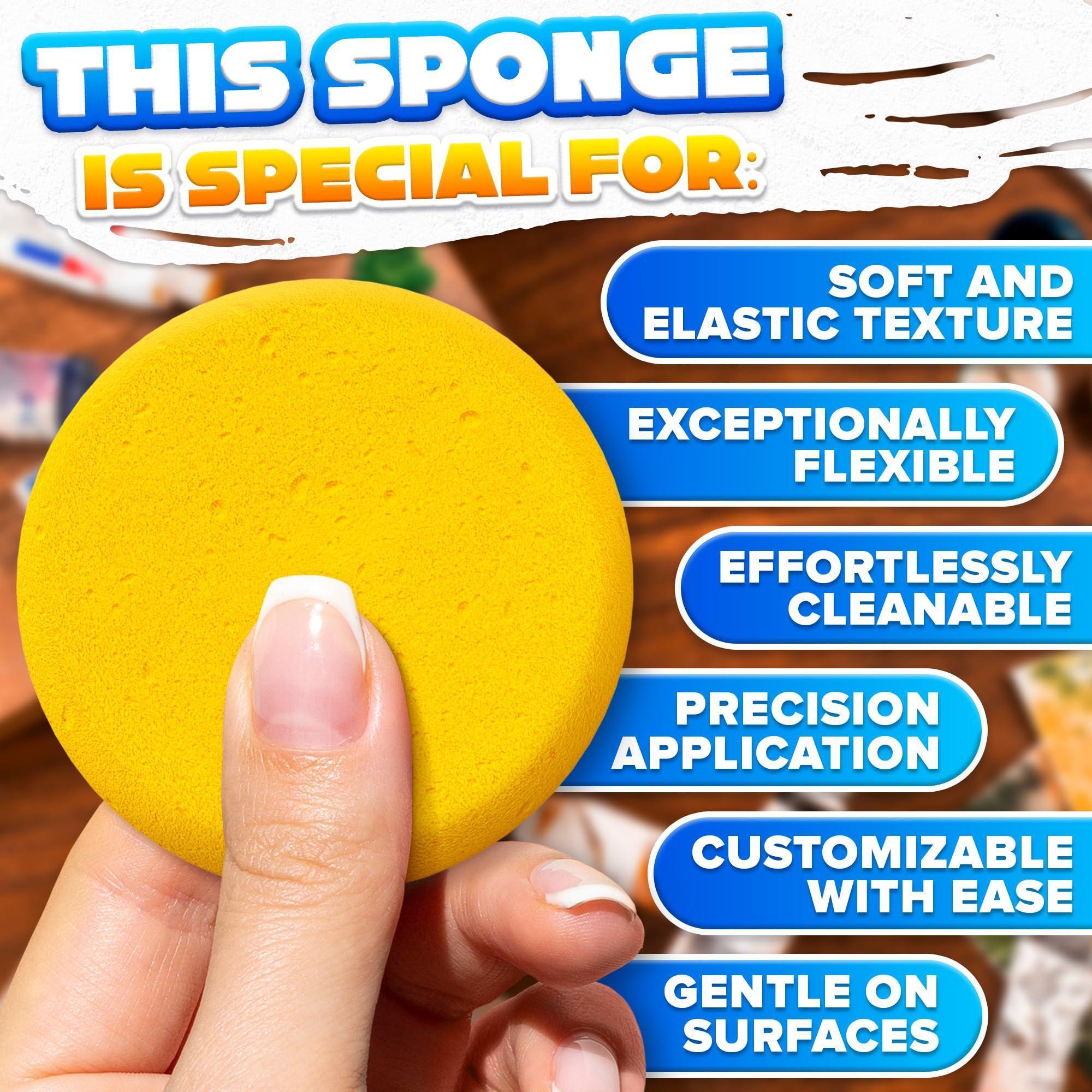 12 Pcs Pottery Sponges for Clay – 2.8 x1 Pottery Sponge for Painting Car Waxing Washing Dishes & Ceramic Care Tack Sponges for Cleaning Leather – Durable Texture for Efficient Sculpting & Cleanup 12 Pcs Pottery Sponges for Clay – 2.8 x1 Pottery Sponge for Painting Car Waxing Washing Dishes & Ceramic Care Tack Sponges for Cleaning Leather – Durable Texture for Efficient Sculpting & Cleanup