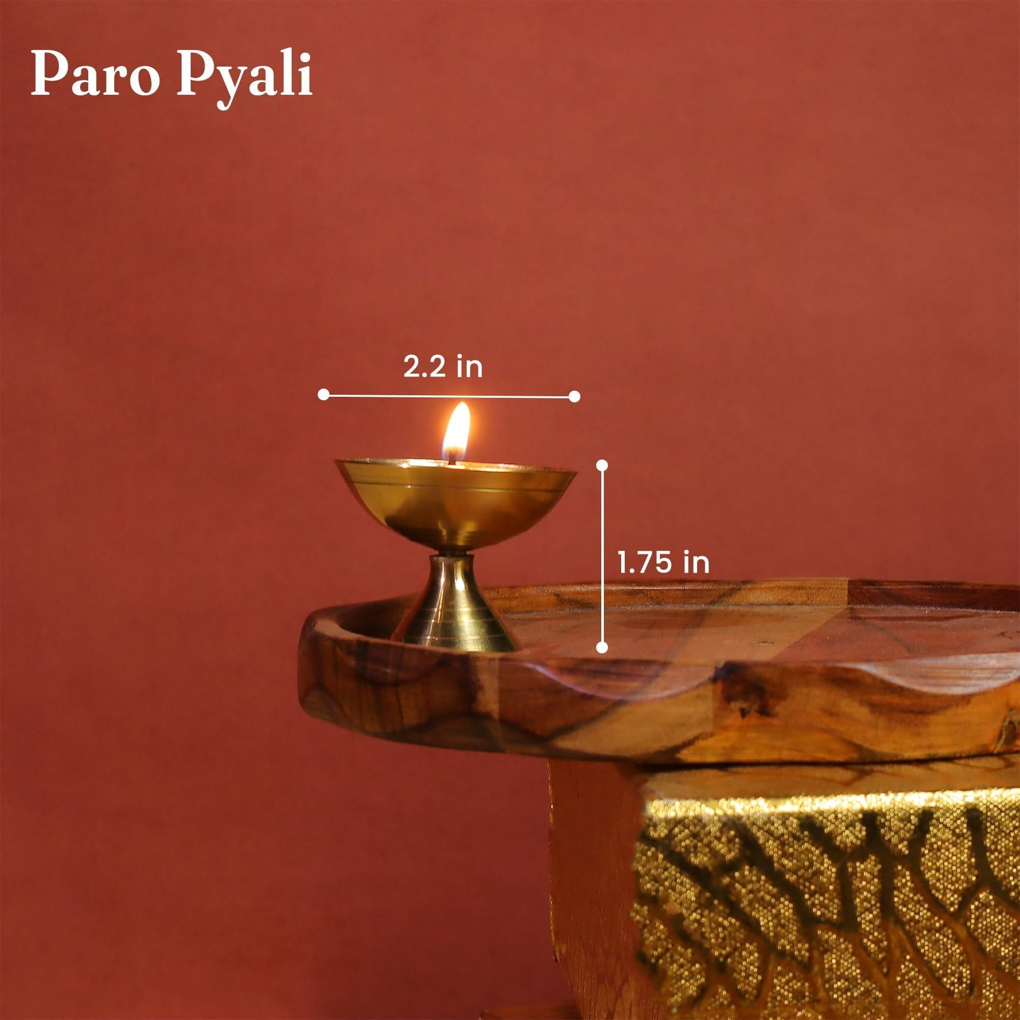 Handcrafted Paro Pyali 2.2 Inch Brass Diya for Pooja Premium Brass Gold Finish Oil Diya Lamp for Home Temple & Festivals Rust Resistant Diwali Puja Decorations for Home Handcrafted Paro Pyali 2.2 Inch Brass Diya for Pooja Premium Brass Gold Finish Oil Diya Lamp for Home Temple & Festivals Rust Resistant Diwali Puja Decorations for Home