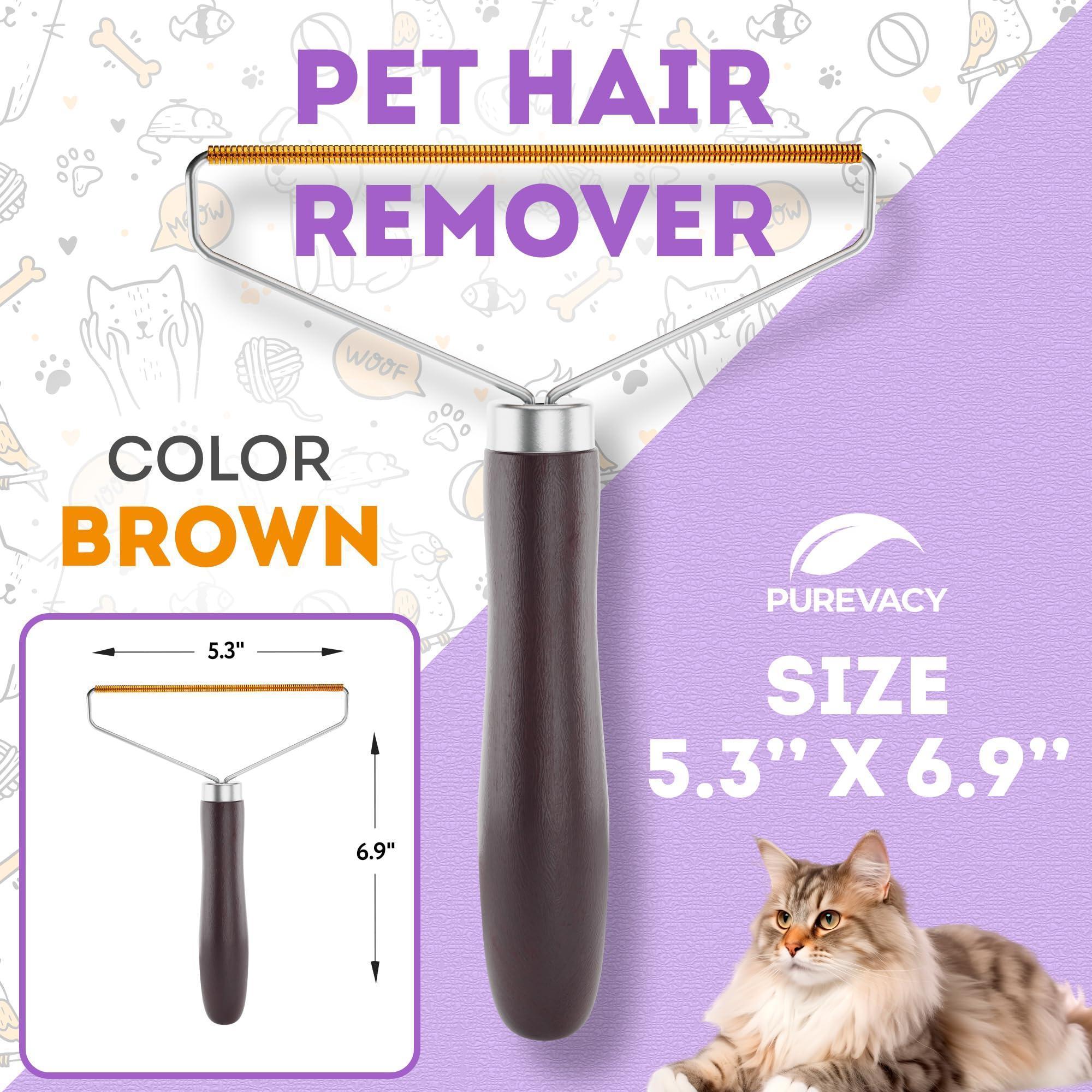 Pet Hair Remover Tool for Furniture Reusable Copper Teeth Wooden Handle Pet Hair Remover Tool for Furniture Reusable Copper Teeth Wooden Handle