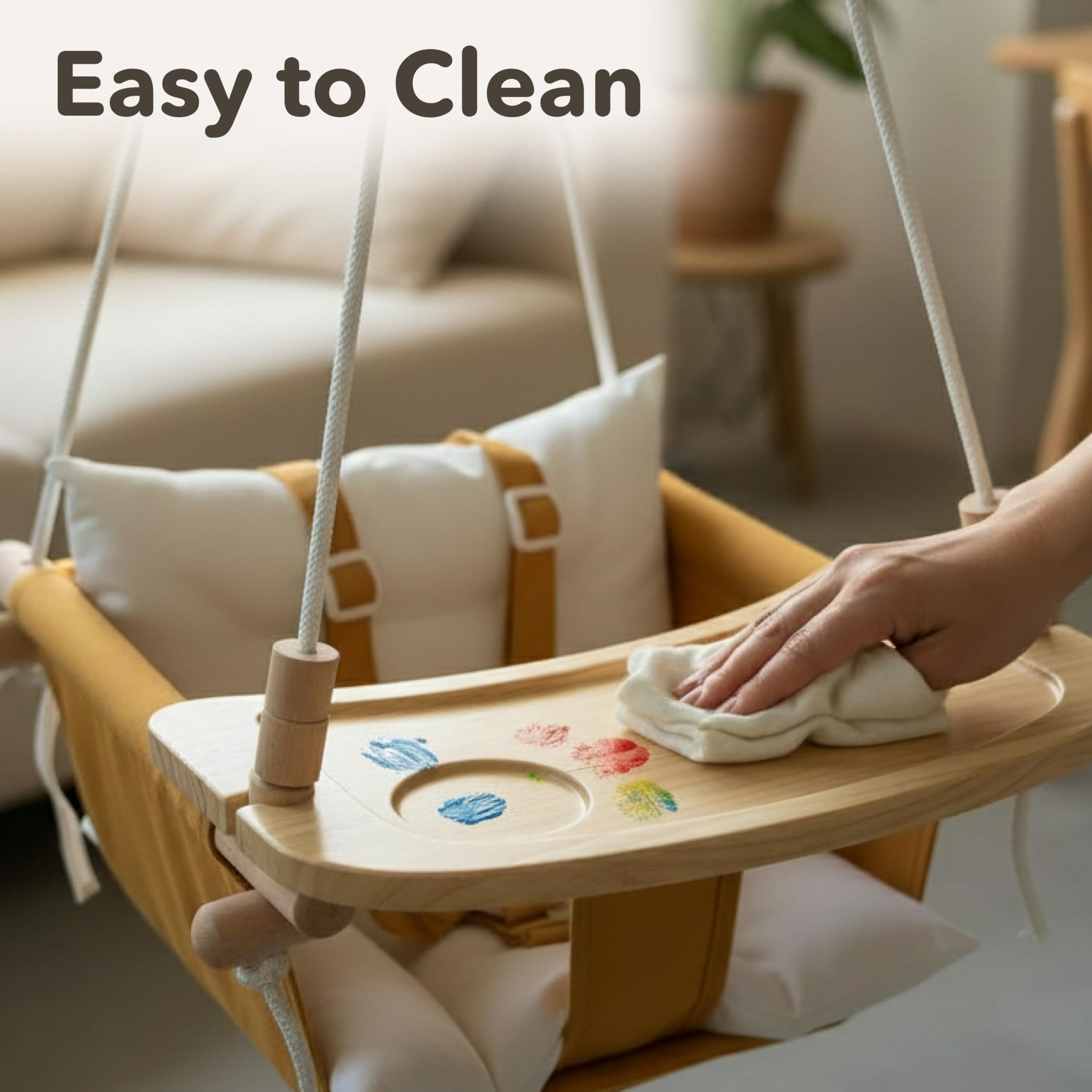 Wooden Tray for Canvas Baby Swing Hanging Chair Accessory Natural Wood Montessori Play Table for Babies & Toddlers Detachable Safety Design for Indoor Canvas Toddler Swing Wooden Tray for Canvas Baby Swing Hanging Chair Accessory Natural Wood Montessori Play Table for Babies & Toddlers Detachable Safety Design for Indoor Canvas Toddler Swing