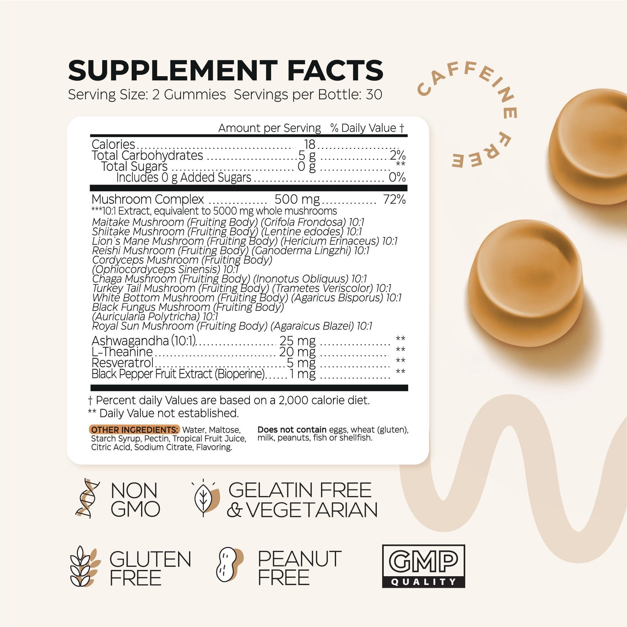 Mushroom Gummies 5000 Mg for Adults 2 Pack Lions Mane 9 Adaptogenic Mushrooms Mushroom Gummies 5000 Mg for Adults 2 Pack Lions Mane 9 Adaptogenic Mushrooms