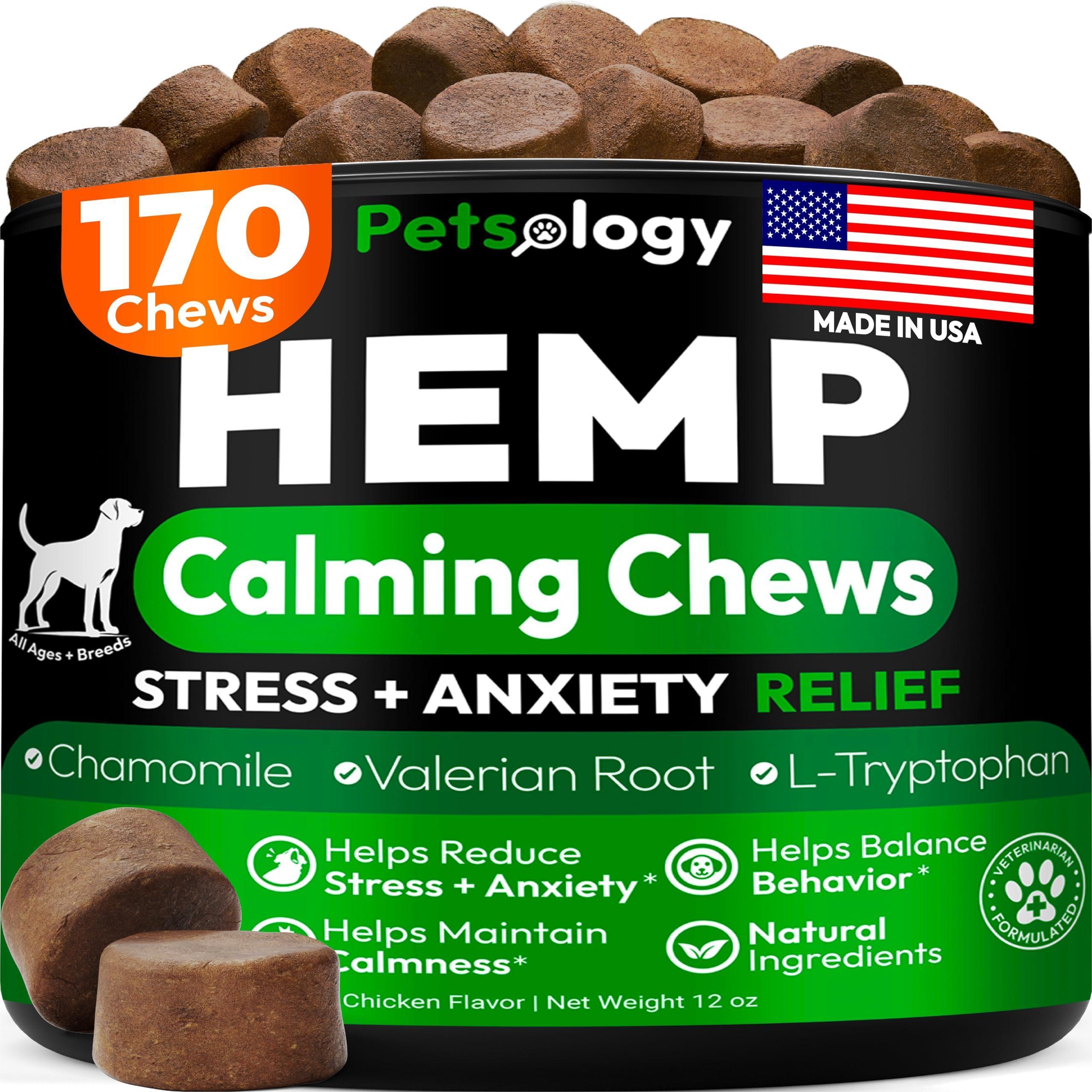Hemp Calming Chews for Dogs 170 Count Anxiety Relief Hemp Calming Chews for Dogs 170 Count Anxiety Relief