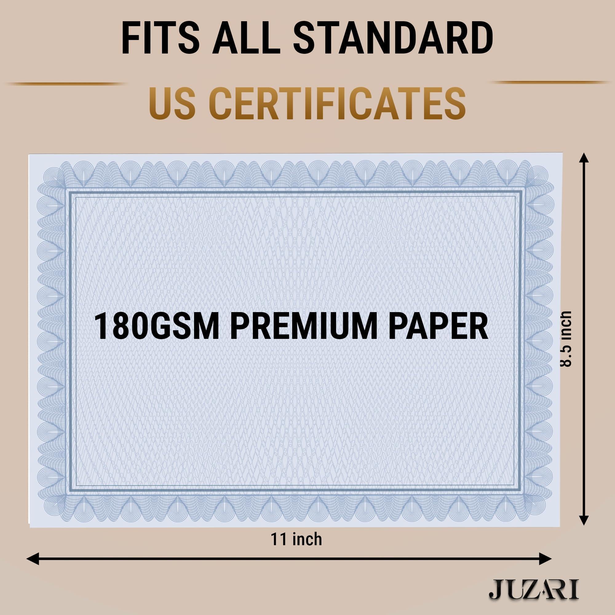 100 Certificate Paper 8.5 x 11 inch for Printing Blank Certificate Papers for Award Certificates & Diploma Paper Premium Blue Border Award Papers Cardstock for Awards & Certificates Graduation 100 Certificate Paper 8.5 x 11 inch for Printing Blank Certificate Papers for Award Certificates & Diploma Paper Premium Blue Border Award Papers Cardstock for Awards & Certificates Graduation