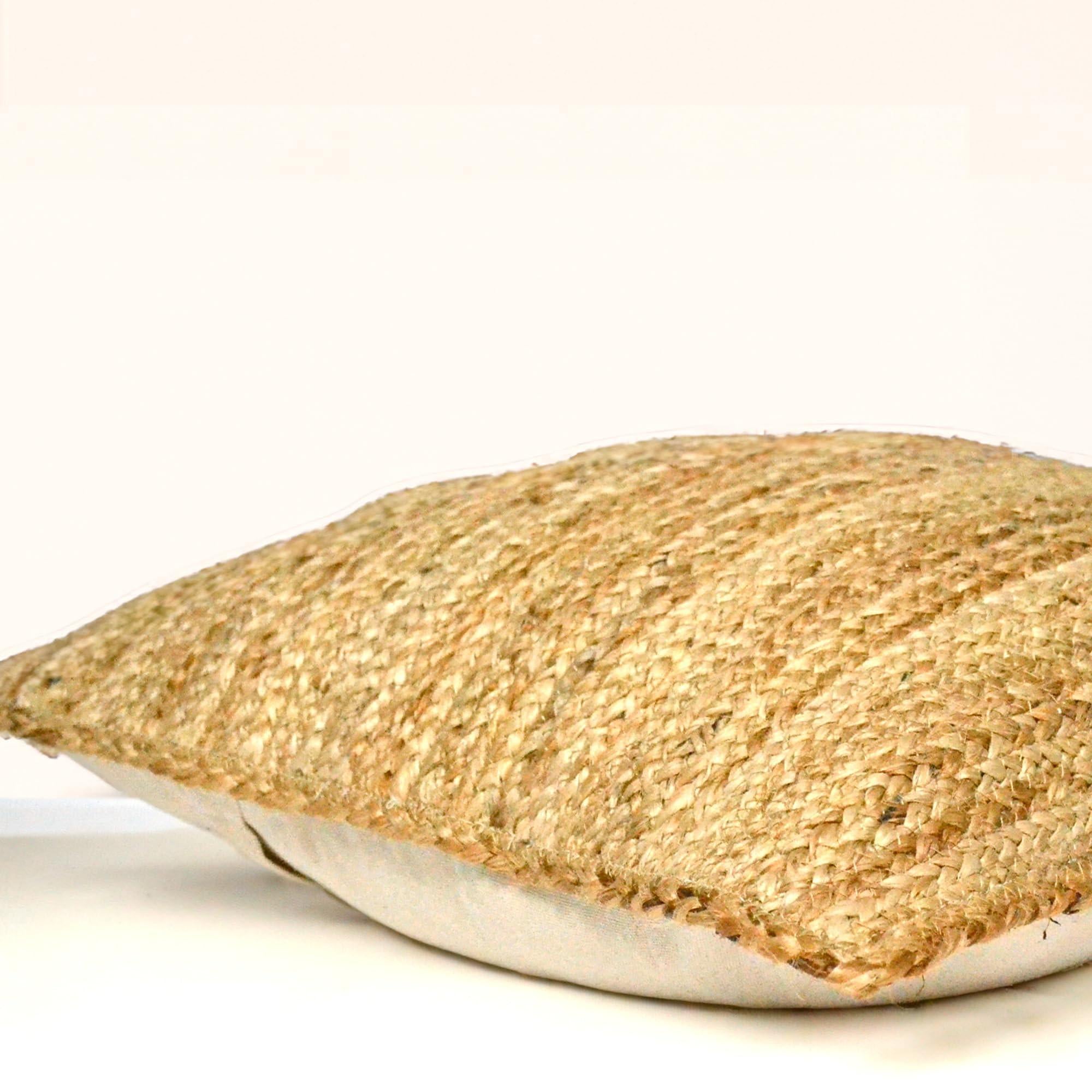 The Fine Living Co. Jute Throw Pillow Covers Braided Decorative Pillow Covers Farmhouse Accent Pillows for Couch Living Room Decor 18 x 18 inch Natural 2Pc The Fine Living Co. Jute Throw Pillow Covers Braided Decorative Pillow Covers Farmhouse Accent Pillows for Couch Living Room Decor 18 x 18 inch Natural 2Pc