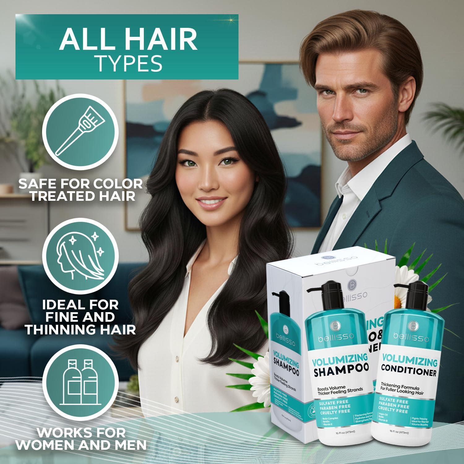 Volumizing Shampoo and Conditioner Set 16 Fl Oz Set of 2 Sulfate Free Thickening Formula for Fine and Thin Hair Volume Boost Professional Salon Hair Care for Men and Women Volumizing Shampoo and Conditioner Set 16 Fl Oz Set of 2 Sulfate Free Thickening Formula for Fine and Thin Hair Volume Boost Professional Salon Hair Care for Men and Women