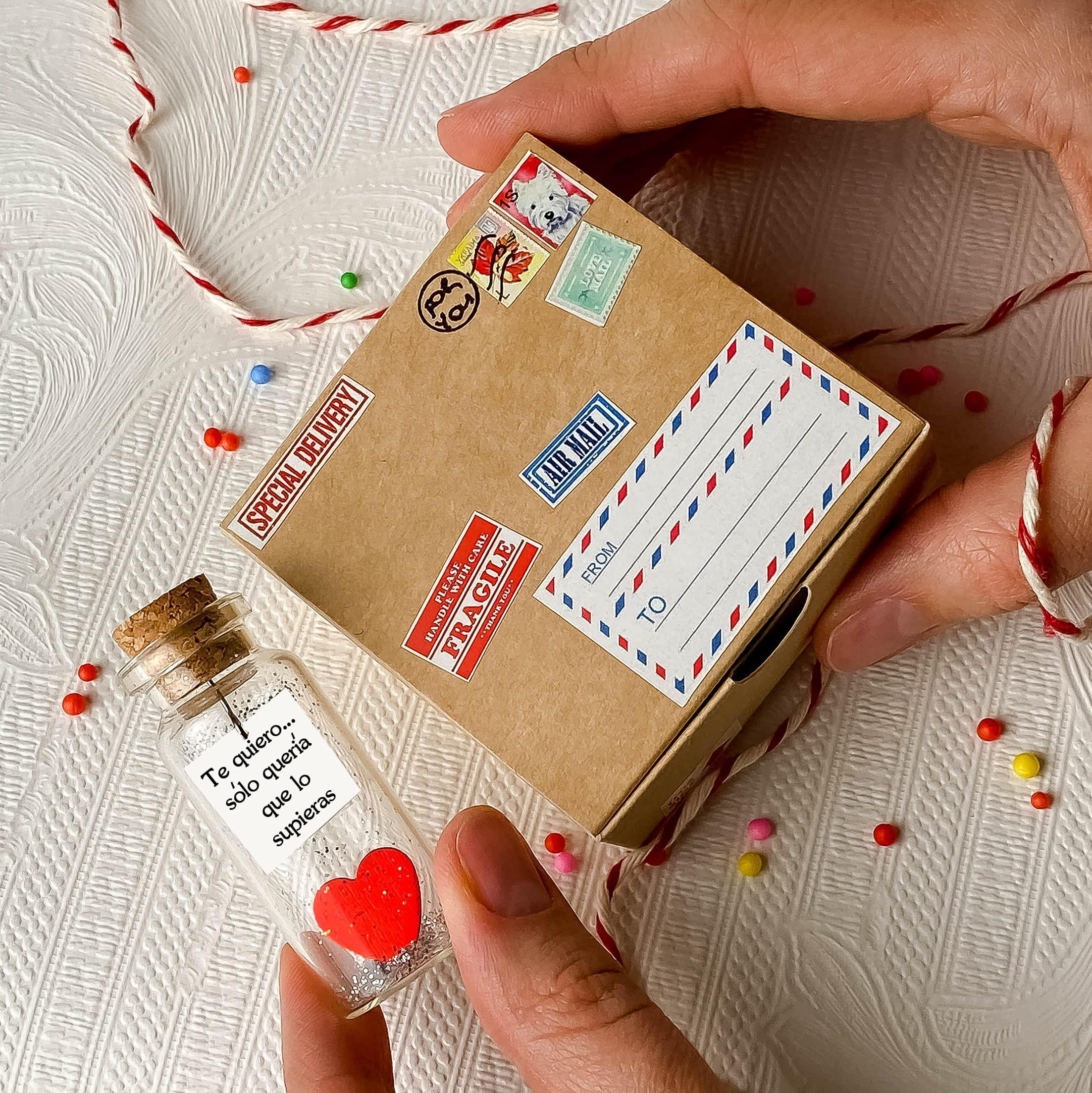 Mensaje romántico en una botella para regalar a tu novio o novia Tarro de los deseos con una tarjeta para tu esposo o esposa (bottle in cute craft paper box Te quiero… sólo quería que lo supieras) Mensaje romántico en una botella para regalar a tu novio o novia Tarro de los deseos con una tarjeta para tu esposo o esposa (bottle in cute craft paper box Te quiero… sólo quería que lo supieras)