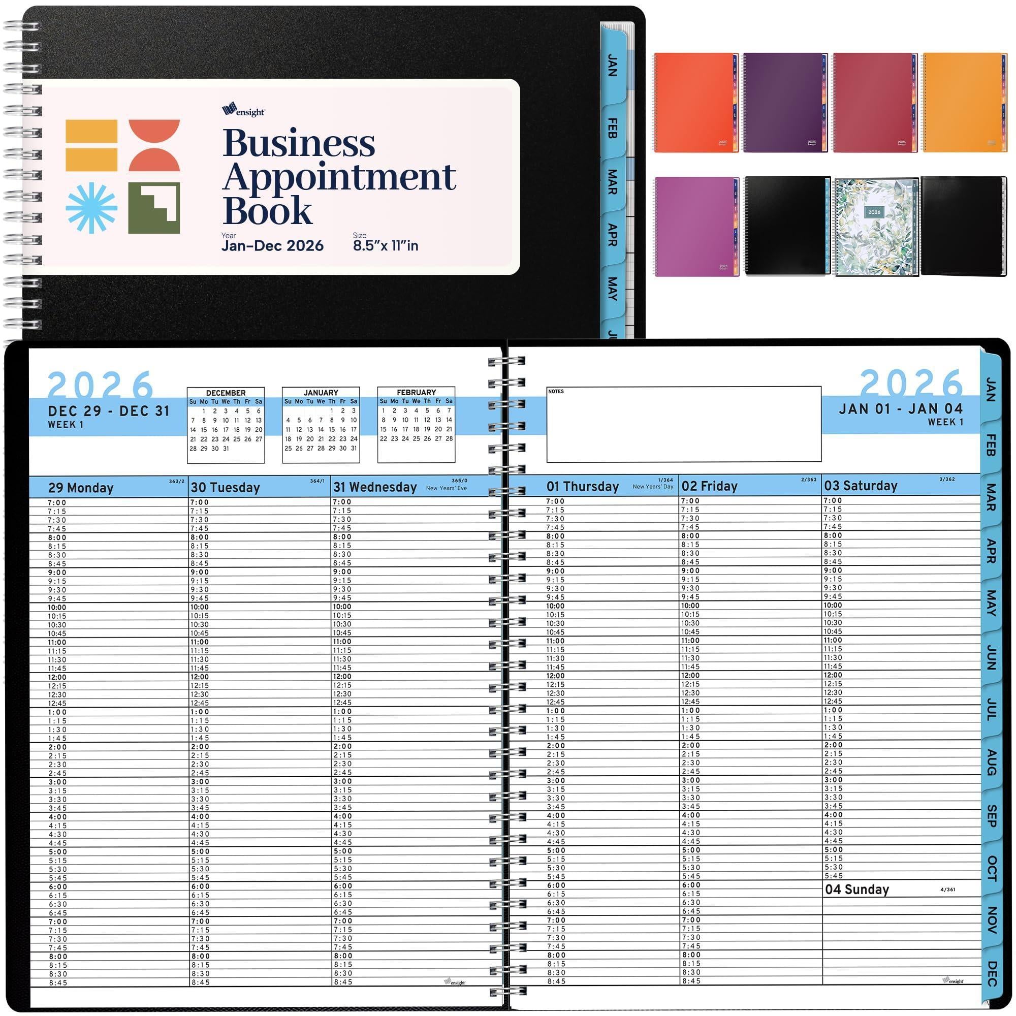 2026 Appointment Book Planner 8.5 x 11 inch Large Blue Tabbed Daily Hourly Weekly Planner Schedule Book 15 Minute time Slots Business & Personal Planner Jan 2026 Dec 2026 2026 Appointment Book Planner 8.5 x 11 inch Large Blue Tabbed Daily Hourly Weekly Planner Schedule Book 15 Minute time Slots Business & Personal Planner Jan 2026 Dec 2026