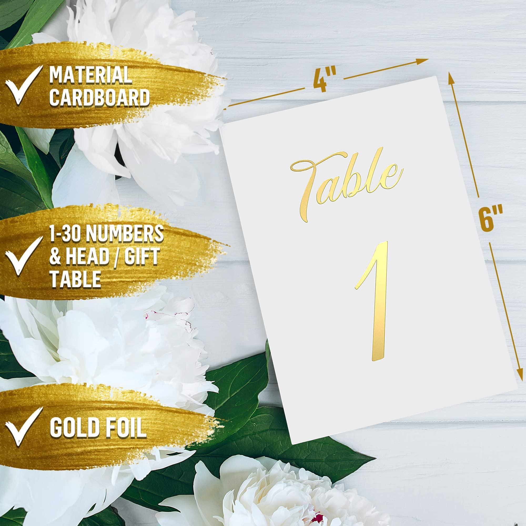 Gold Table Numbers 1 30 for Wedding Reception Gold Foil Table Number Cards 4x6 Inch with Head & Gift Table Restaurant Table Numbers Wedding Numbers for Tables Card Stock Wedding Table Numbers Gold Table Numbers 1 30 for Wedding Reception Gold Foil Table Number Cards 4x6 Inch with Head & Gift Table Restaurant Table Numbers Wedding Numbers for Tables Card Stock Wedding Table Numbers