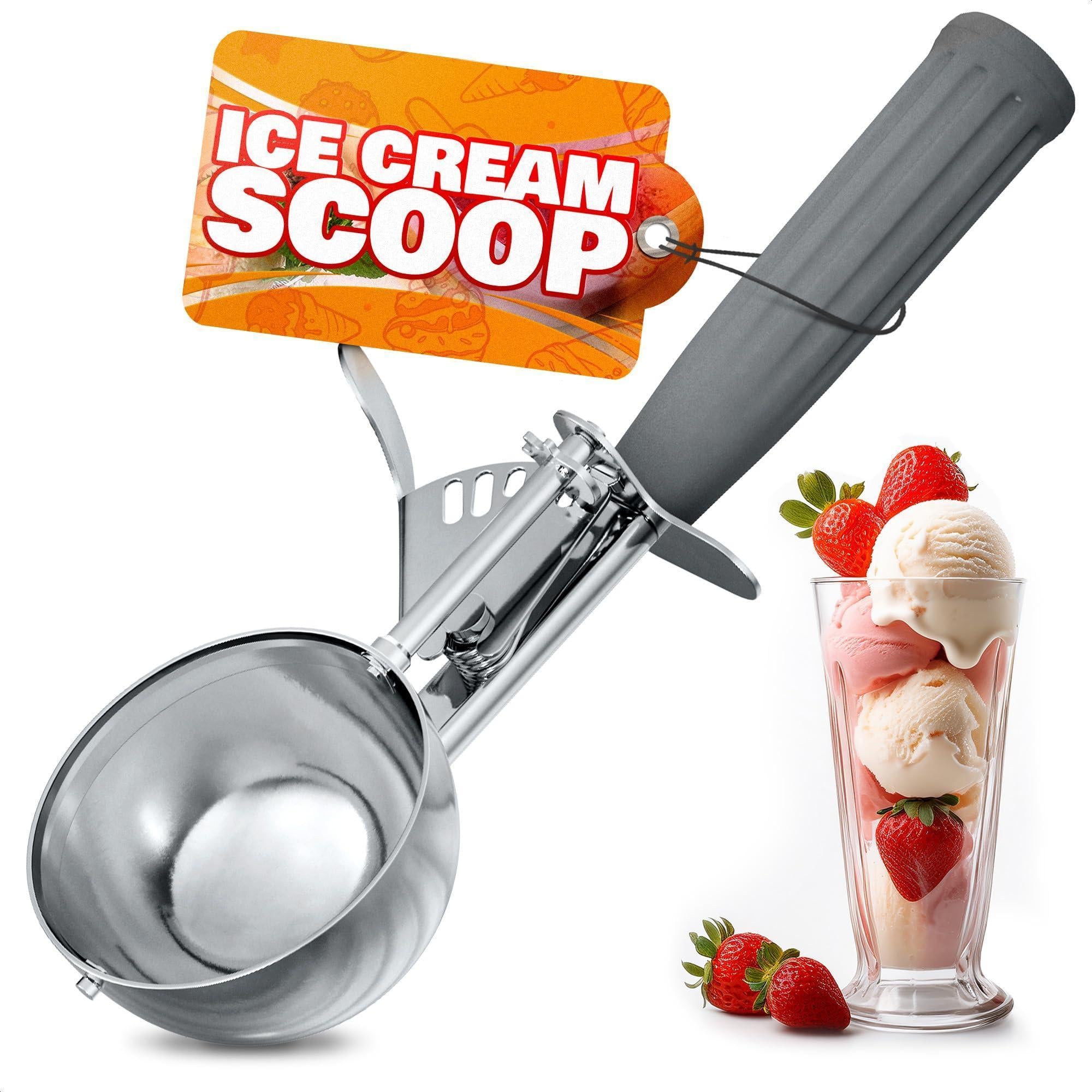 4 oz Ice Cream Scoop with Trigger Release #8 – Stainless Steel Versatile Tool for Baking Cookies and Desserts Durable Easy to Clean Dishwasher Safe Ergonomic Design for Precise Culinary Portions 4 oz Ice Cream Scoop with Trigger Release #8 – Stainless Steel Versatile Tool for Baking Cookies and Desserts Durable Easy to Clean Dishwasher Safe Ergonomic Design for Precise Culinary Portions