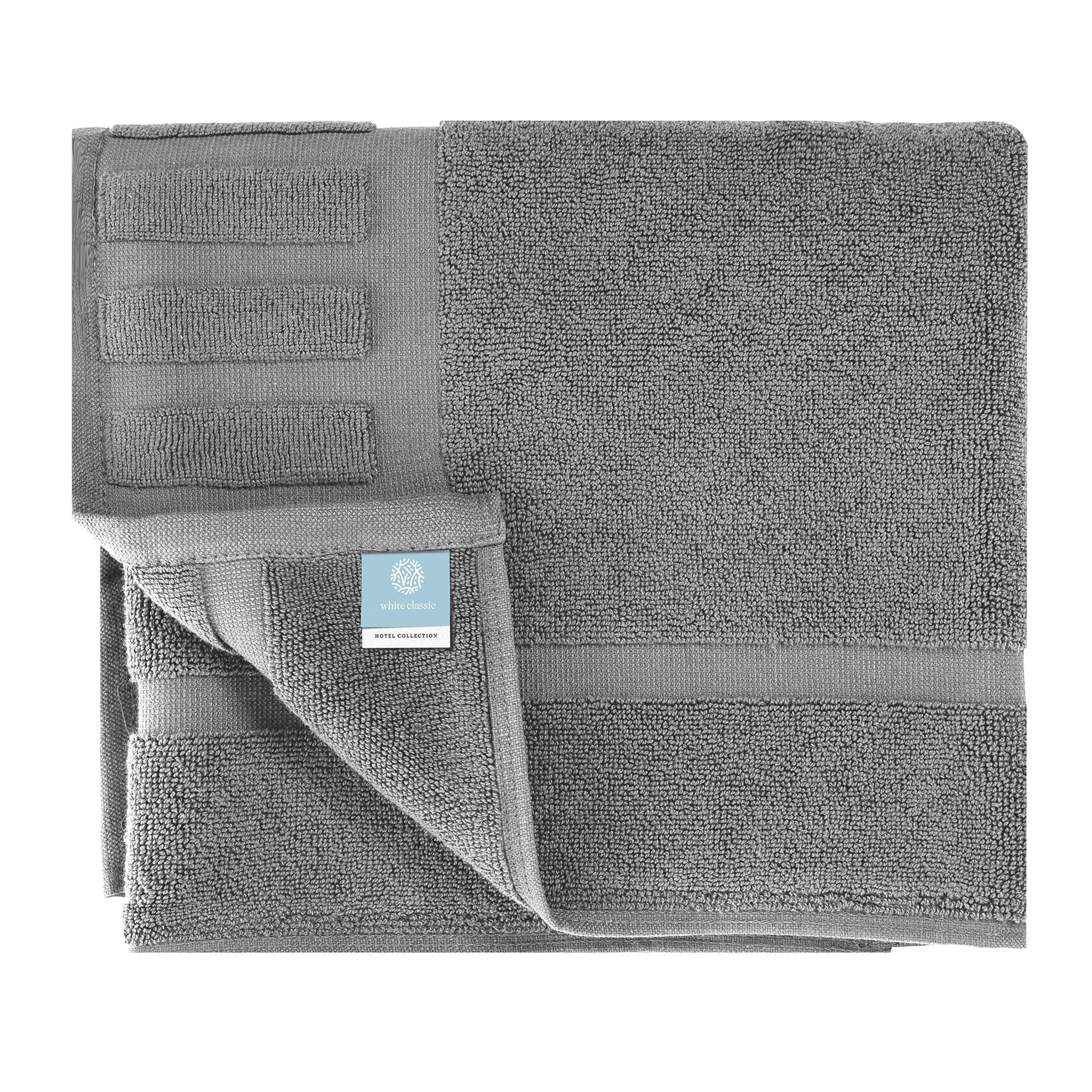 Luxury Bath Mat Floor Towel Set Grey White 22 x34 in 2 Pack Absorbent Cotton Luxury Bath Mat Floor Towel Set Grey White 22 x34 in 2 Pack Absorbent Cotton