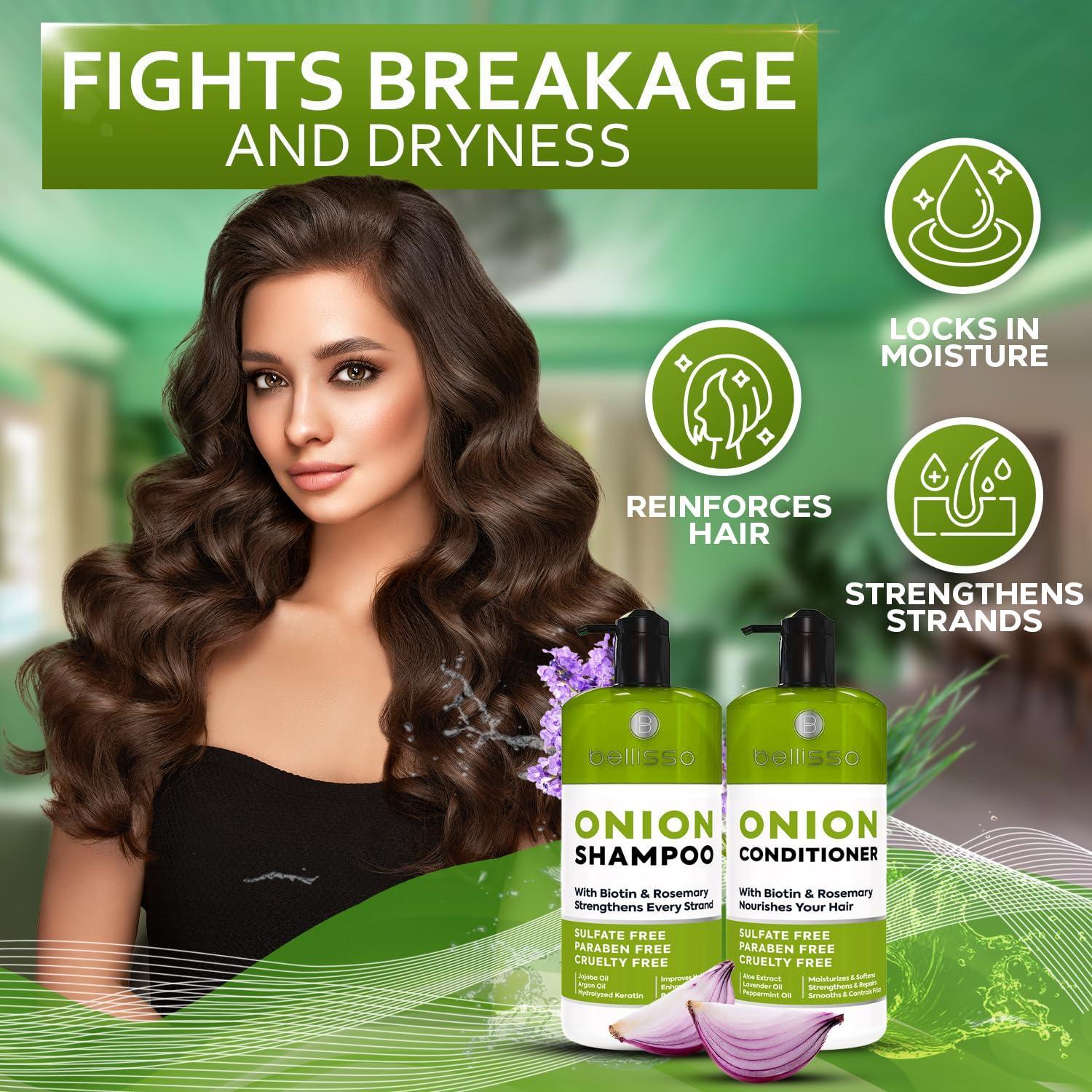 Onion Shampoo and Conditioner Set With Rosemary and Biotin Thickening Products Onion Shampoo and Conditioner Set With Rosemary and Biotin Thickening Products