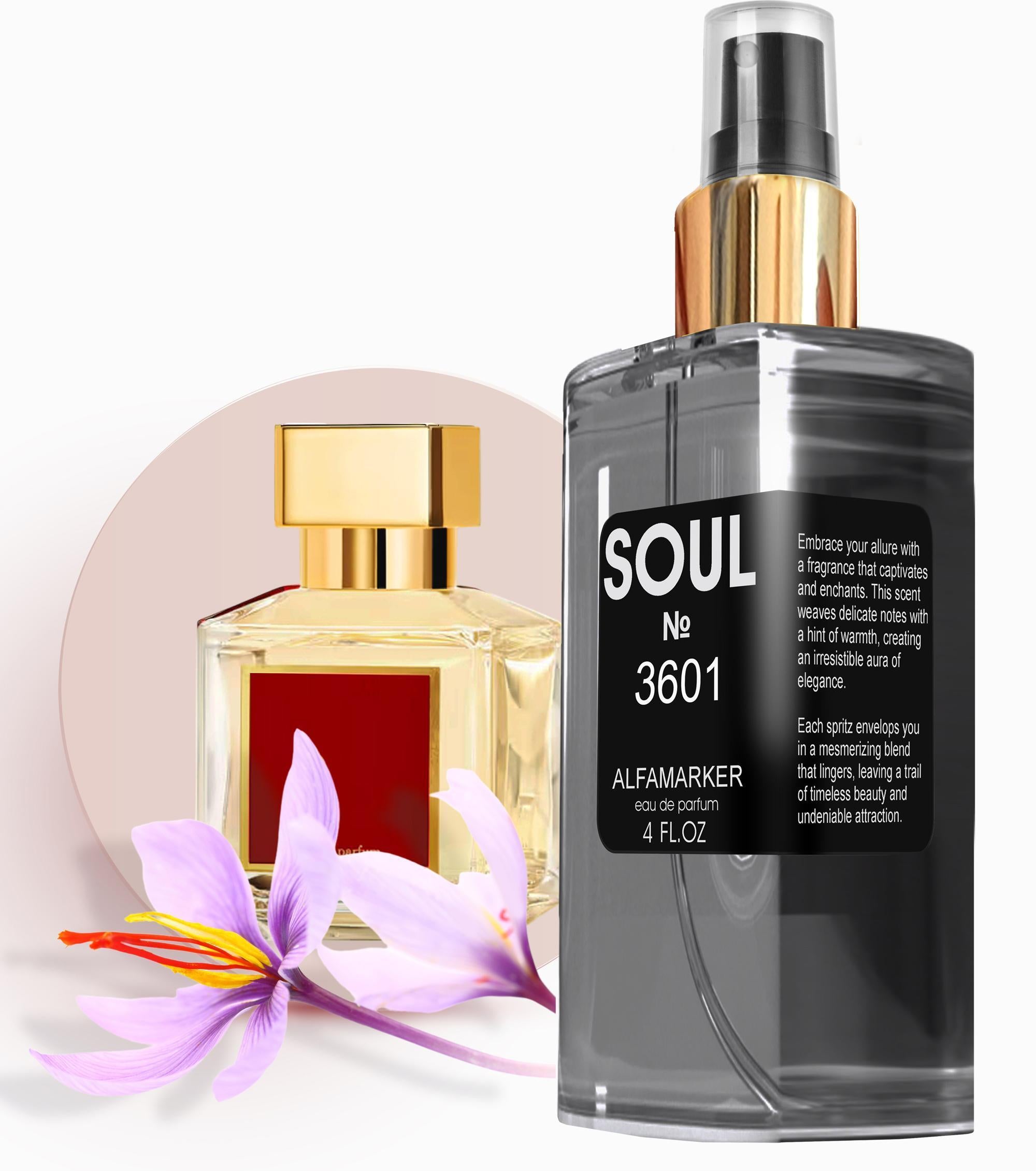 SOUL Inspired by Baccarat. R. 540 Spray 4.0 Fl Oz / 120 ml Perfume for Women and Men Unisex Eau de Parfum Long Lasting Fragrance SOUL Inspired by Baccarat. R. 540 Spray 4.0 Fl Oz / 120 ml Perfume for Women and Men Unisex Eau de Parfum Long Lasting Fragrance