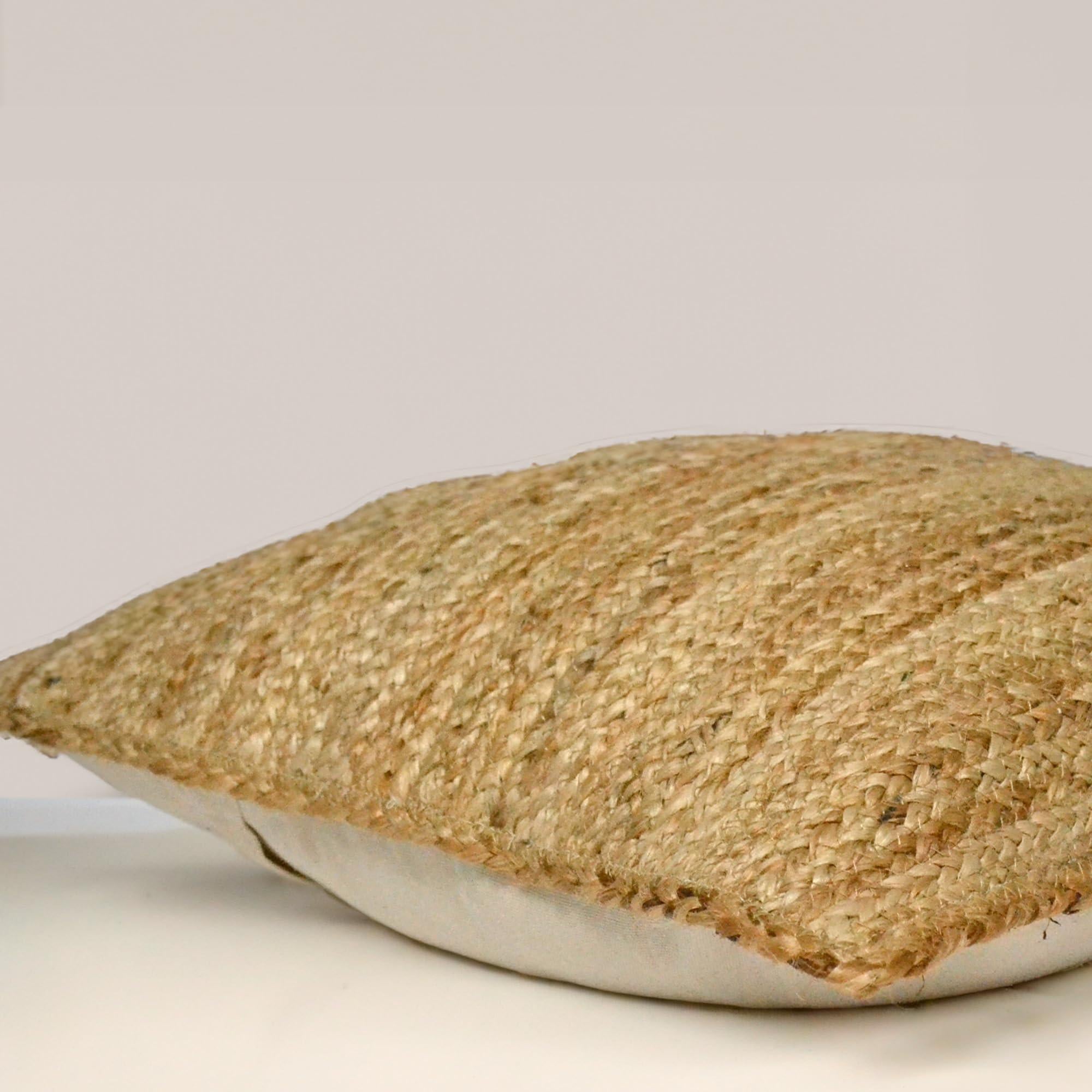 The Fine Living Co. Jute Throw Pillow Covers Braided Decorative Pillow Covers Farmhouse Accent Pillows for Couch Living Room Decor 18 x 18 inch Natural 1Pc The Fine Living Co. Jute Throw Pillow Covers Braided Decorative Pillow Covers Farmhouse Accent Pillows for Couch Living Room Decor 18 x 18 inch Natural 1Pc