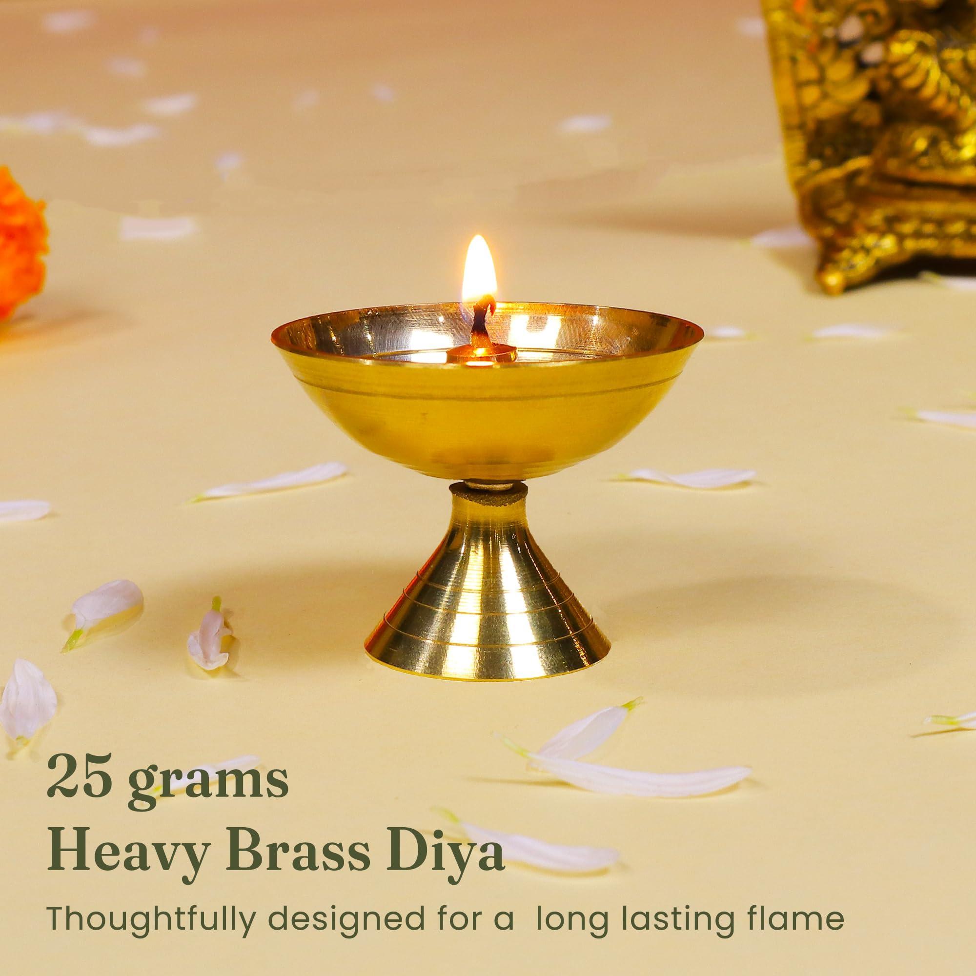 Handcrafted Paro Pyali 2.2 Inch Brass Diya for Pooja Premium Brass Gold Finish Oil Diya Lamp for Home Temple & Festivals Rust Resistant Diwali Puja Decorations for Home Handcrafted Paro Pyali 2.2 Inch Brass Diya for Pooja Premium Brass Gold Finish Oil Diya Lamp for Home Temple & Festivals Rust Resistant Diwali Puja Decorations for Home