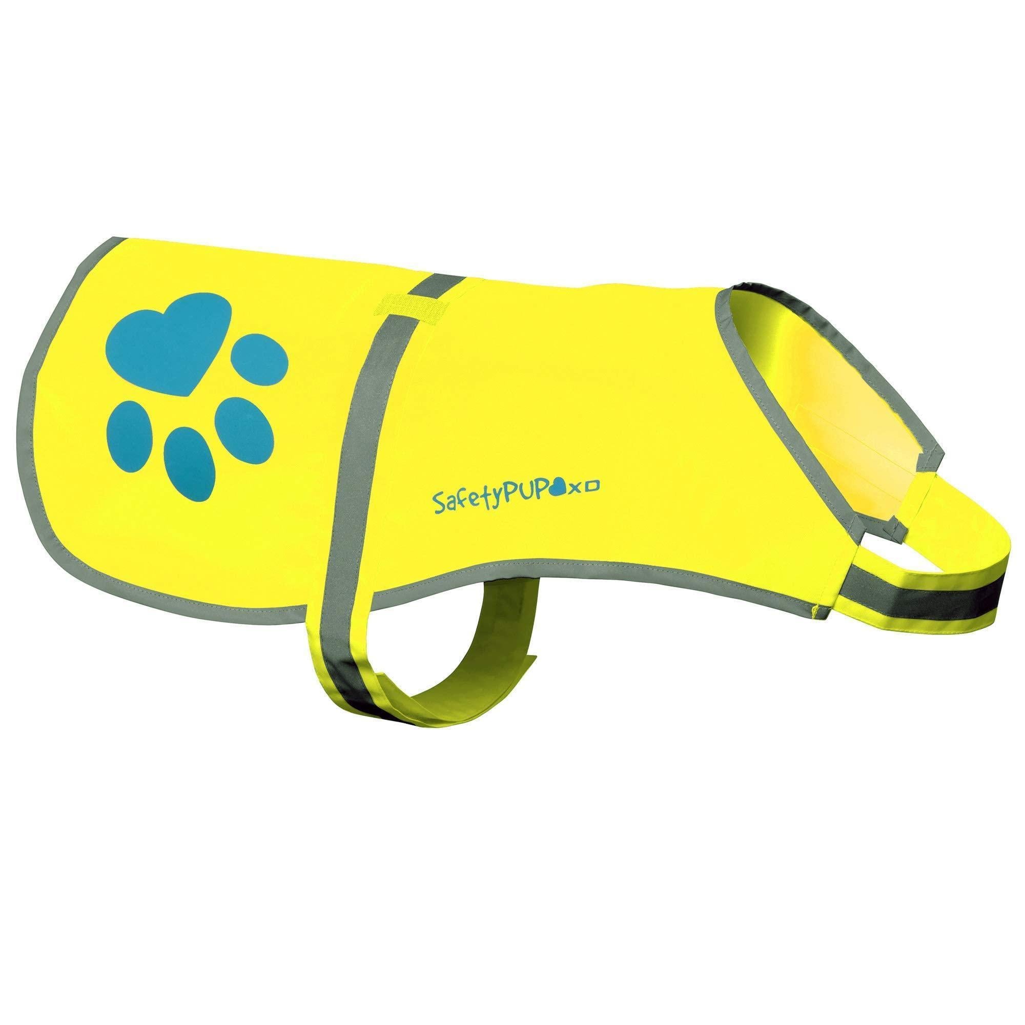 Reflective Dog Safety Vest Hi-Vis S Size 24.5 in Chest x 17 in Neck Yellow Reflective Dog Safety Vest Hi-Vis S Size 24.5 in Chest x 17 in Neck Yellow