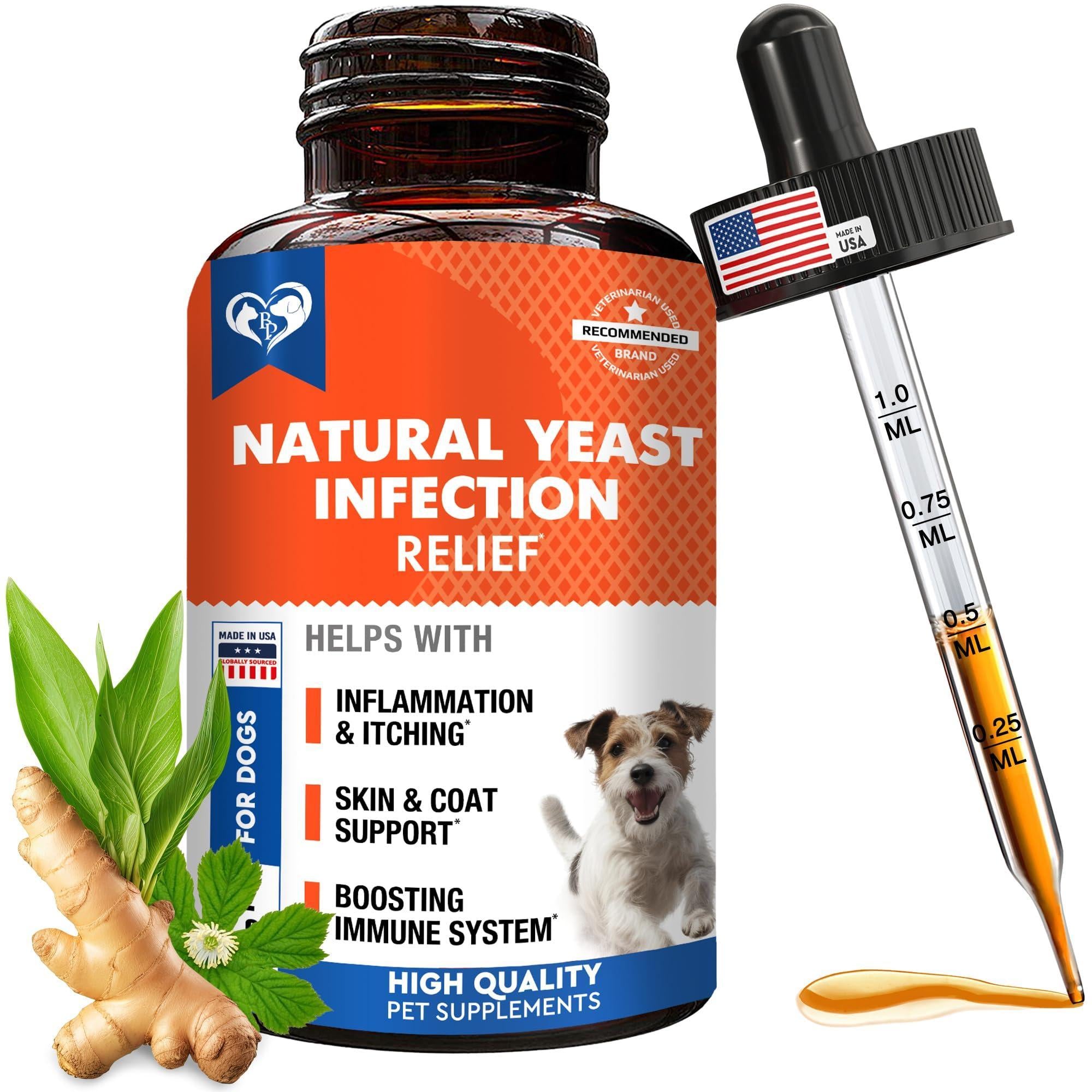 Dog Yeast & Anti-Itch Supplement Drops Skin Ears & Allergy Relief Dog Yeast & Anti-Itch Supplement Drops Skin Ears & Allergy Relief