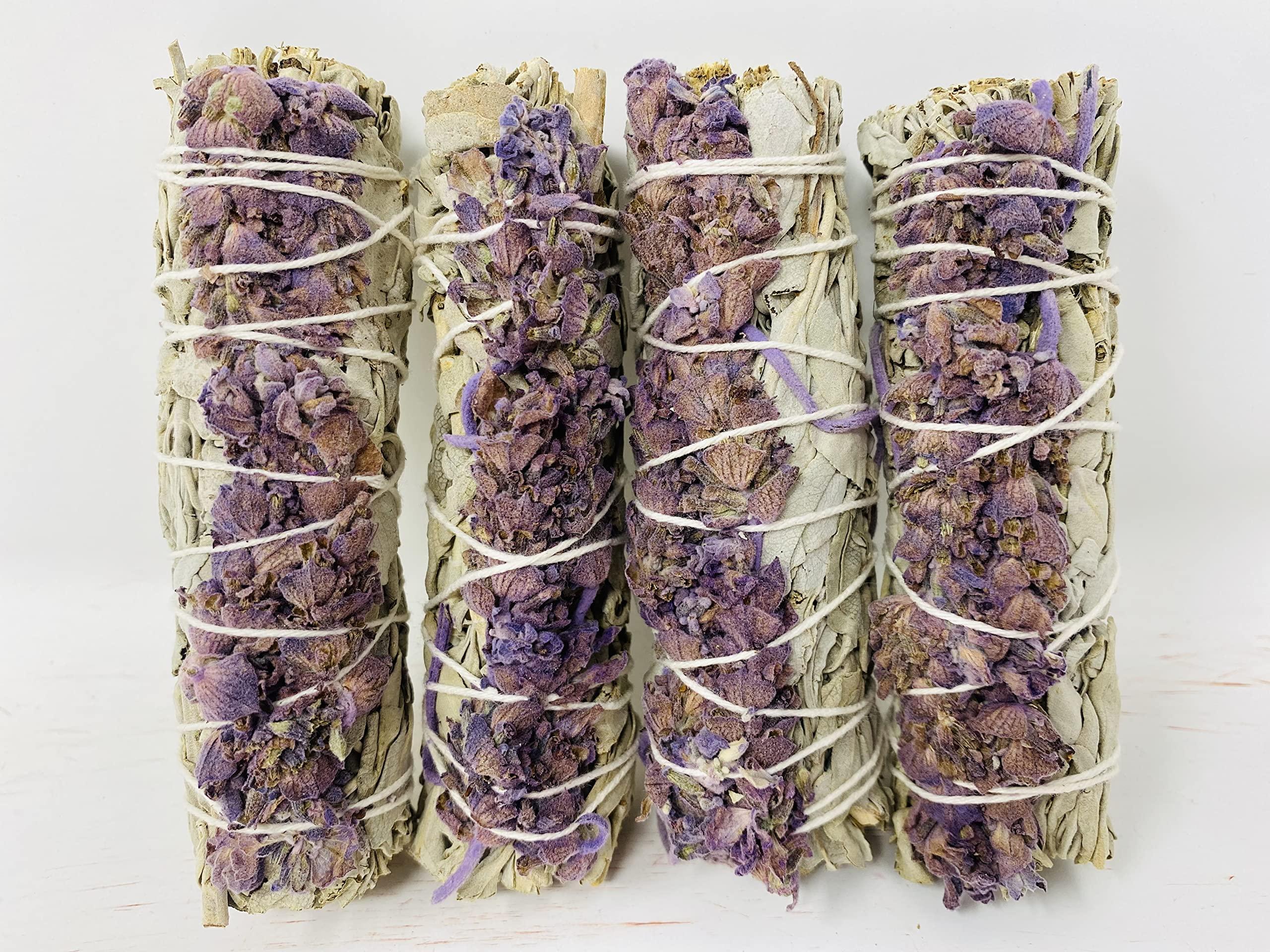 Bholi Sage Plus Sage Smudge Kit for Cleansing Negative Energy Lavender with White Sage Smudge Sticks Pack of 4 Bholi Sage Plus Sage Smudge Kit for Cleansing Negative Energy Lavender with White Sage Smudge Sticks Pack of 4