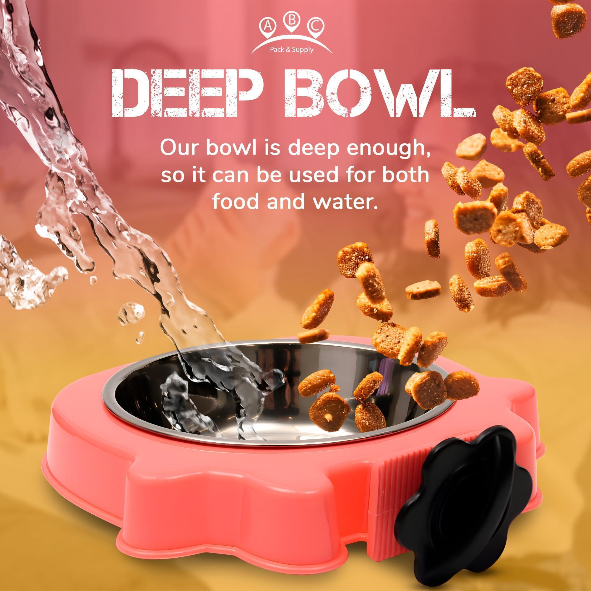 Crate Water Bowl for Dogs & Cats No-Spill Stainless Steel 7.5x7.4x1.7 in Pink Crate Water Bowl for Dogs & Cats No-Spill Stainless Steel 7.5x7.4x1.7 in Pink