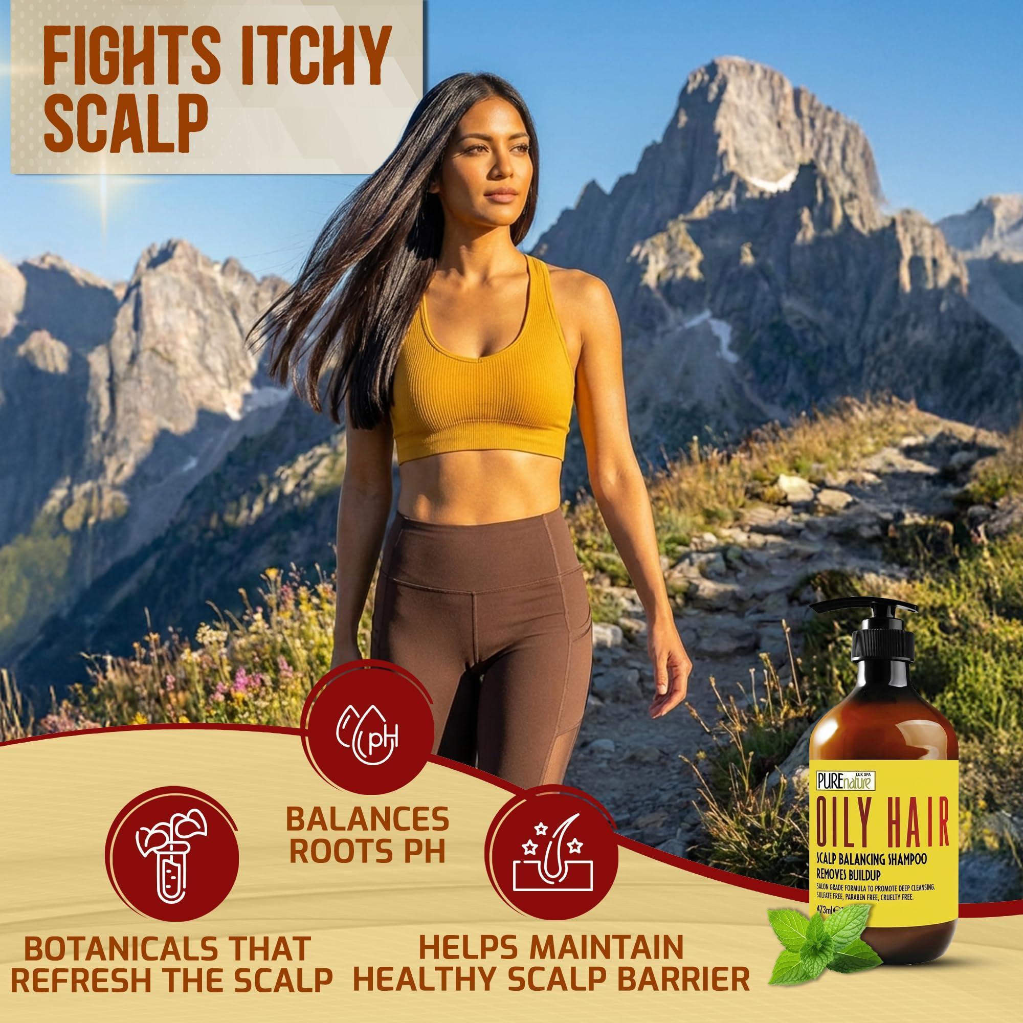 Oily Hair Shampoo Sulfate Free 16 Fl Oz Buildup Remover for Itchy Scalps Deep Cleanse Shampoo for Dandruff and Flake Treatment for Men and Women Paraben Free Salon Professional Formula Oily Hair Shampoo Sulfate Free 16 Fl Oz Buildup Remover for Itchy Scalps Deep Cleanse Shampoo for Dandruff and Flake Treatment for Men and Women Paraben Free Salon Professional Formula