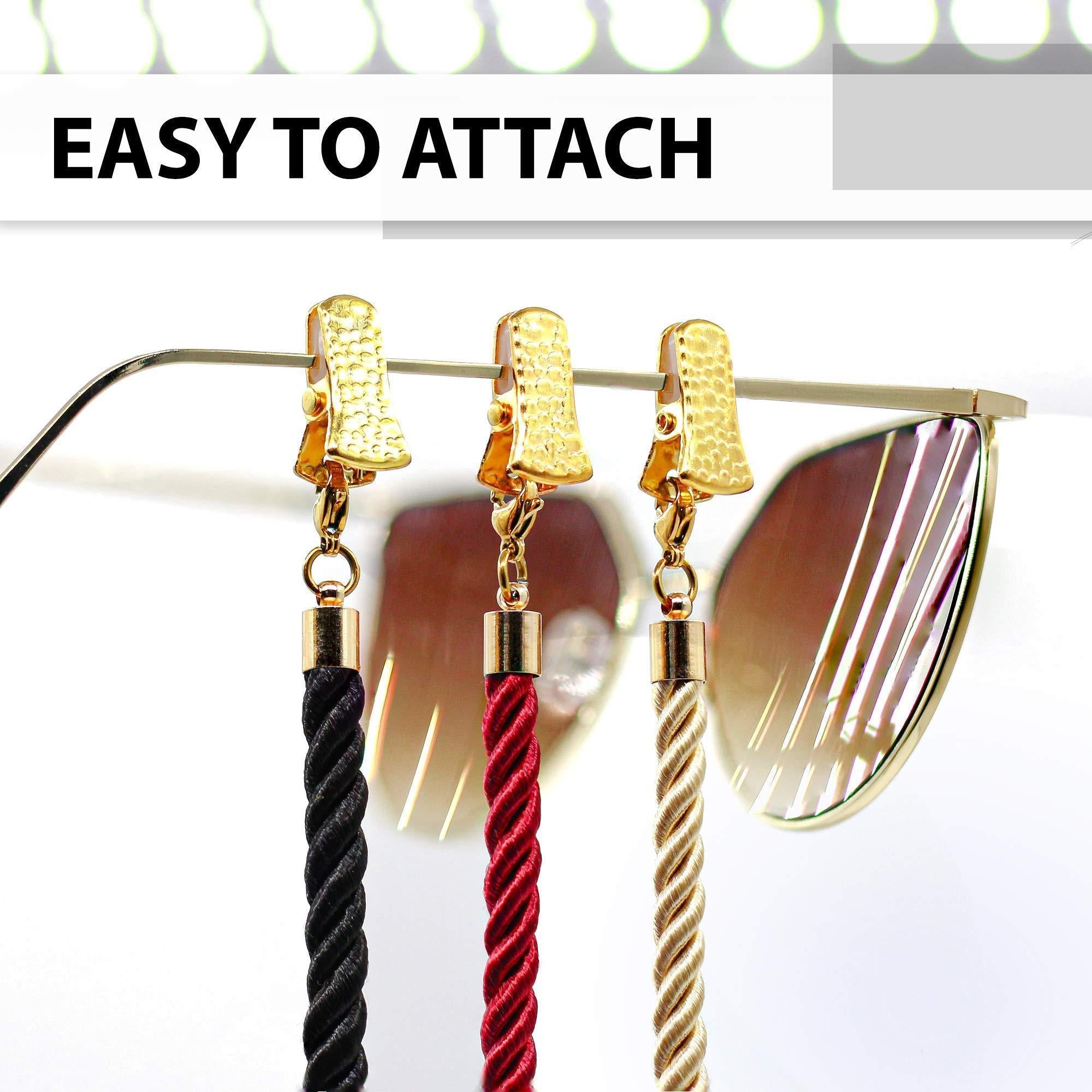 Glasses Strap String Holder Cord Terylene Eyeglasses Gold Chains 3 Pcs Glasses Strap String Holder Cord Terylene Eyeglasses Gold Chains 3 Pcs