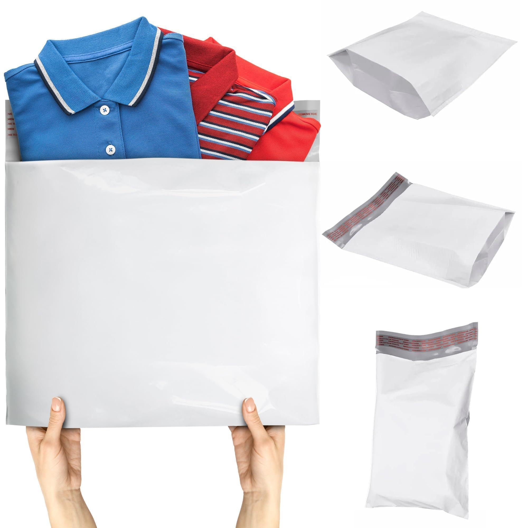 White Gusseted Poly Mailers 24 x 21 x 6 Inch Pack of 25 Poly Shipping Envelopes for Clothing 2.5 Mil. Plastic Shipping Bags Self Seal. Mailing Packages White Gusseted Poly Mailers 24 x 21 x 6 Inch Pack of 25 Poly Shipping Envelopes for Clothing 2.5 Mil. Plastic Shipping Bags Self Seal. Mailing Packages