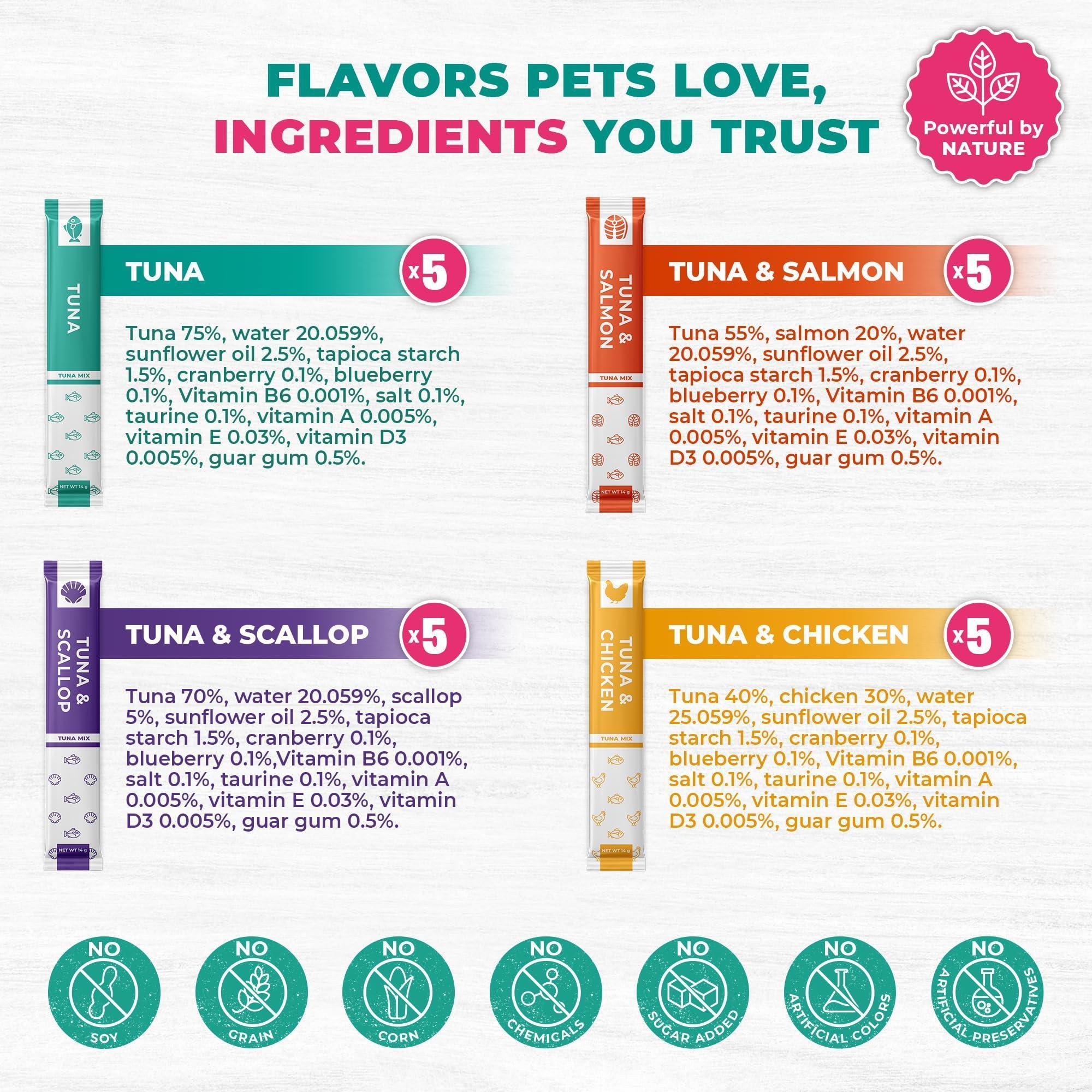 Lickable Cat Treats Squeeze Tubes 20 Sticks Tuna Urinary Care Multivitamin Lickable Cat Treats Squeeze Tubes 20 Sticks Tuna Urinary Care Multivitamin