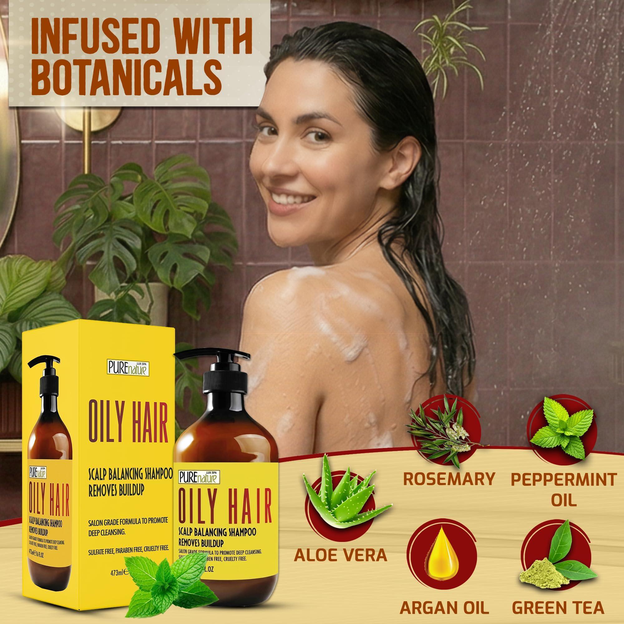 Oily Hair Shampoo Sulfate Free 16 Fl Oz Buildup Remover for Itchy Scalps Deep Cleanse Shampoo for Dandruff and Flake Treatment for Men and Women Paraben Free Salon Professional Formula Oily Hair Shampoo Sulfate Free 16 Fl Oz Buildup Remover for Itchy Scalps Deep Cleanse Shampoo for Dandruff and Flake Treatment for Men and Women Paraben Free Salon Professional Formula