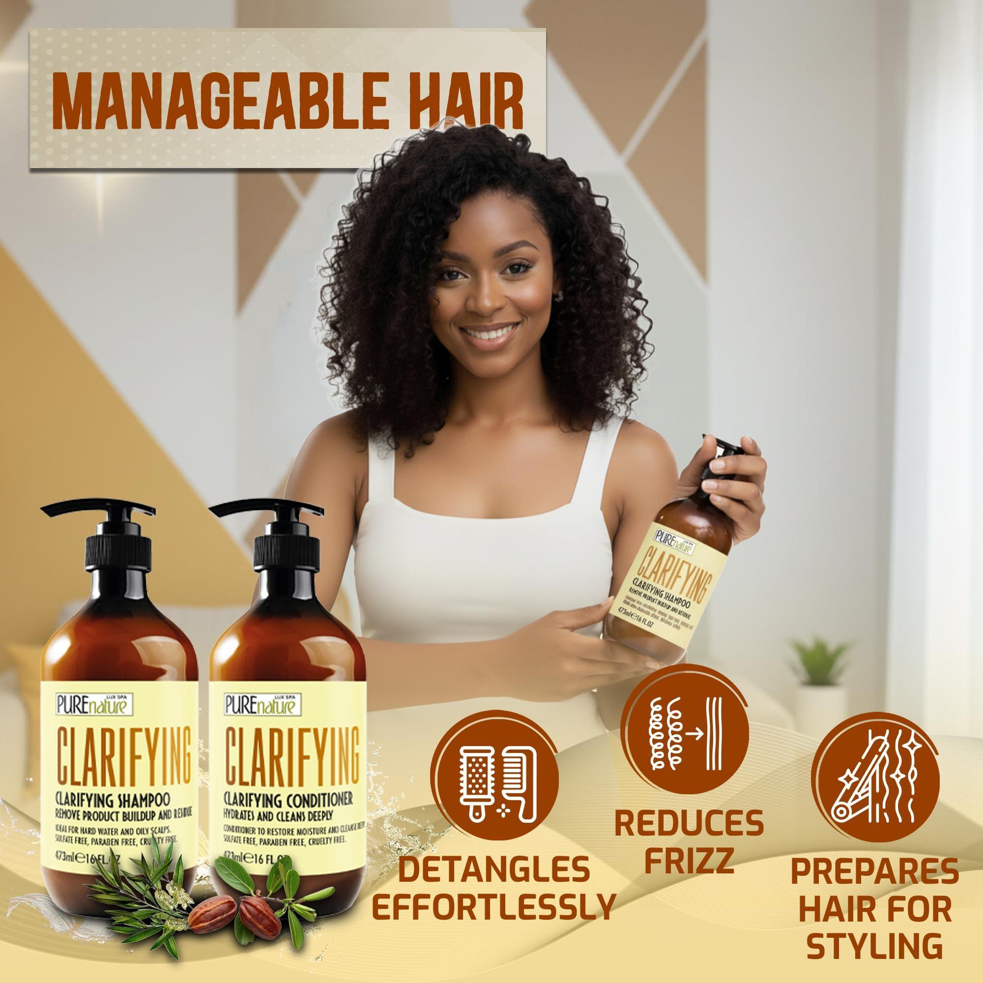 Clarifying Shampoo and Conditioner Set 16 Fl Oz Set of 2 Sulfate Free Hair Care Products for Women and Men Deep Cleansing for Oily Scalp Ideal for Swimmers Clarifying Shampoo and Conditioner Set 16 Fl Oz Set of 2 Sulfate Free Hair Care Products for Women and Men Deep Cleansing for Oily Scalp Ideal for Swimmers