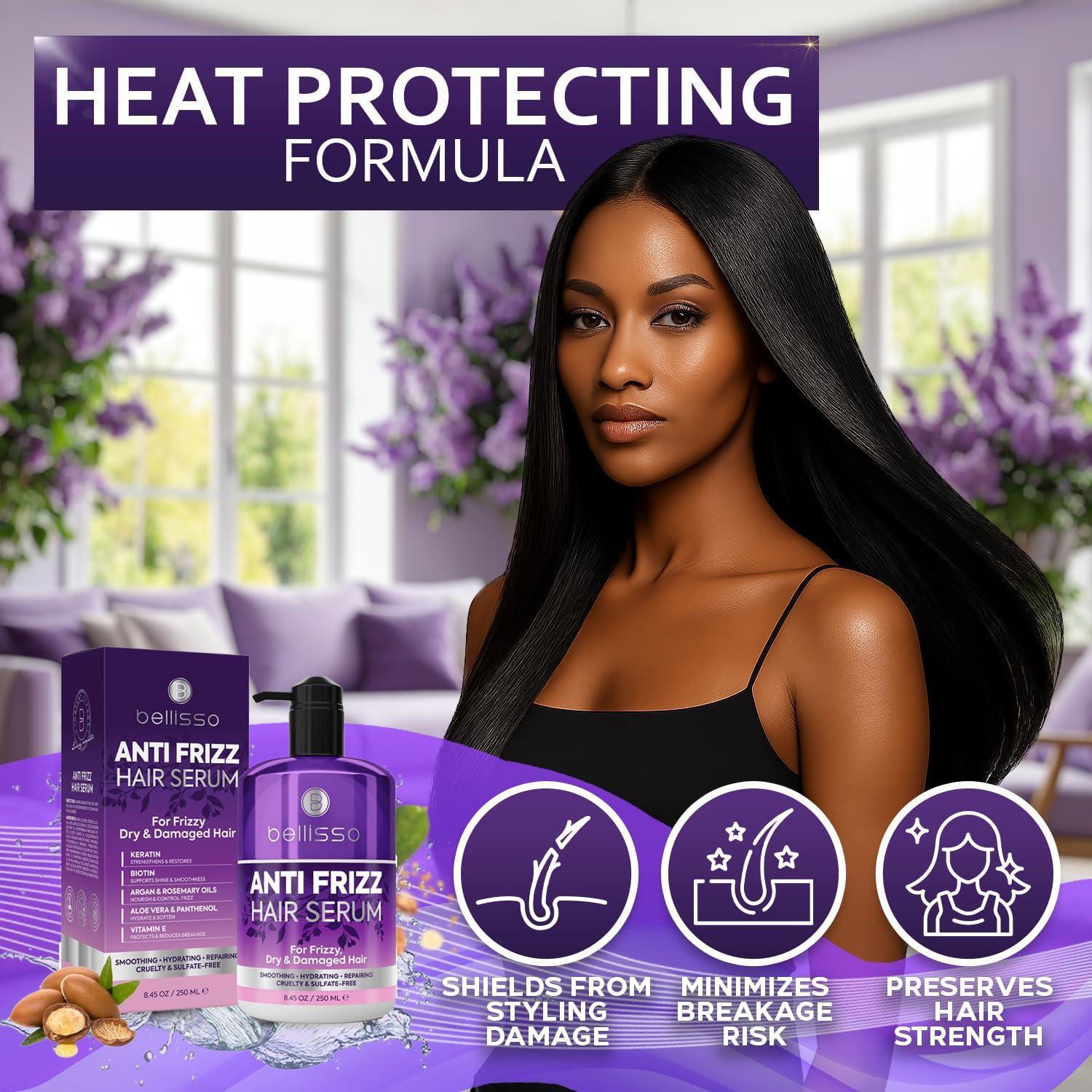Anti Frizz Hair Serum for Frizzy Damaged Hair 8.45 Fl Oz Humidity Treatment Control Styling and Smoothing Products for Women and Men Anti Frizz Hair Serum for Frizzy Damaged Hair 8.45 Fl Oz Humidity Treatment Control Styling and Smoothing Products for Women and Men