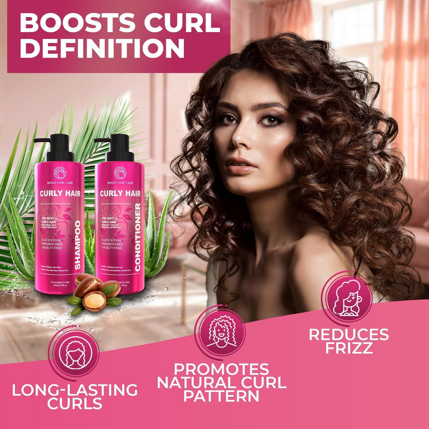 Curly Shampoo and Conditioner Set Sulfate Free 14 Fl Oz Set of 2 Moisturizing Formula Deep Treatment for Curly and Permed Hair Women and Men Curly Shampoo and Conditioner Set Sulfate Free 14 Fl Oz Set of 2 Moisturizing Formula Deep Treatment for Curly and Permed Hair Women and Men