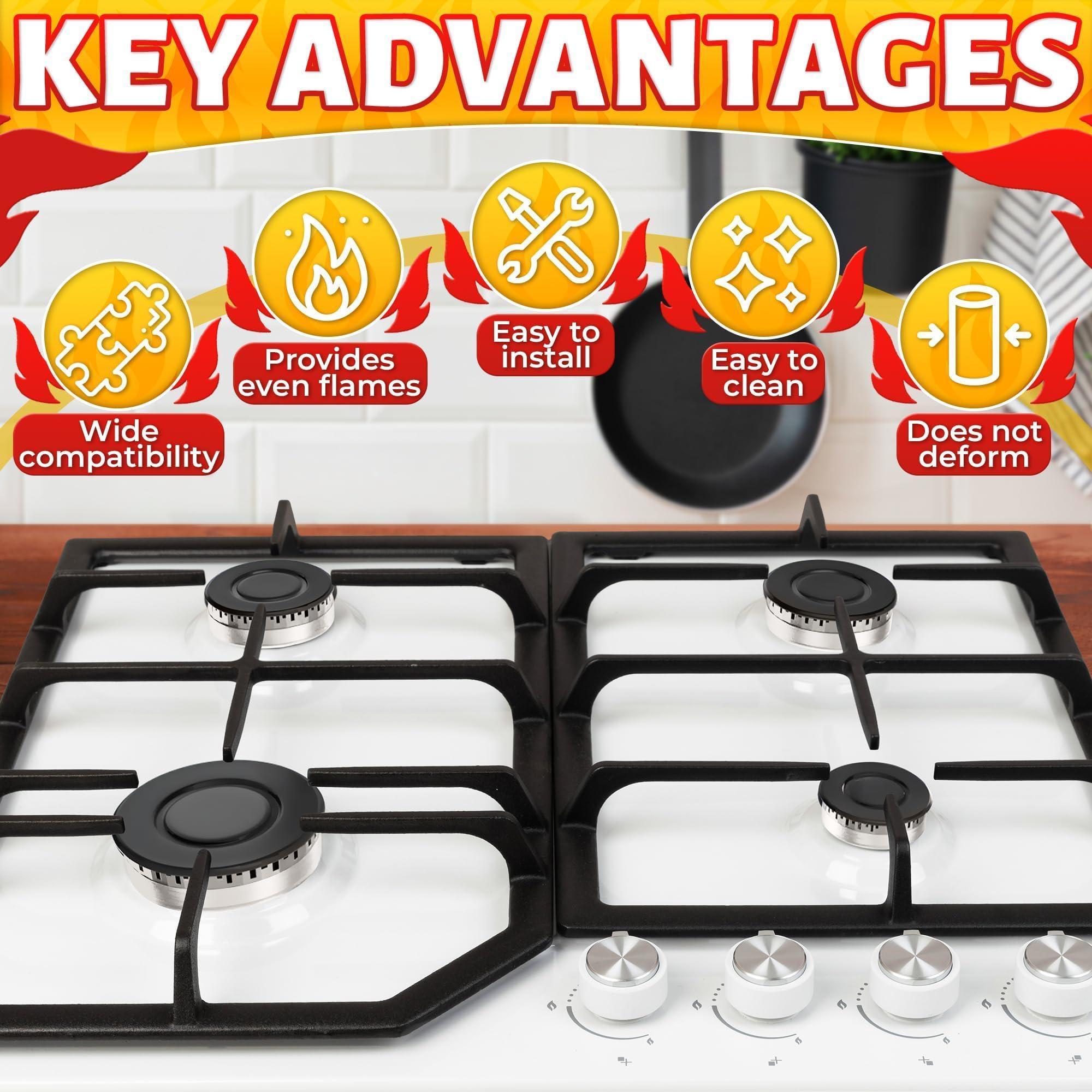 4Pcs Portable Gas Stove Burner Replacement Surface Burner Head Replacement Stove Range Gas Stove Burners Caps Black Stove Top Burner Replacement Range Burners Tops Burner Covers for Gas Stove 4Pcs Portable Gas Stove Burner Replacement Surface Burner Head Replacement Stove Range Gas Stove Burners Caps Black Stove Top Burner Replacement Range Burners Tops Burner Covers for Gas Stove
