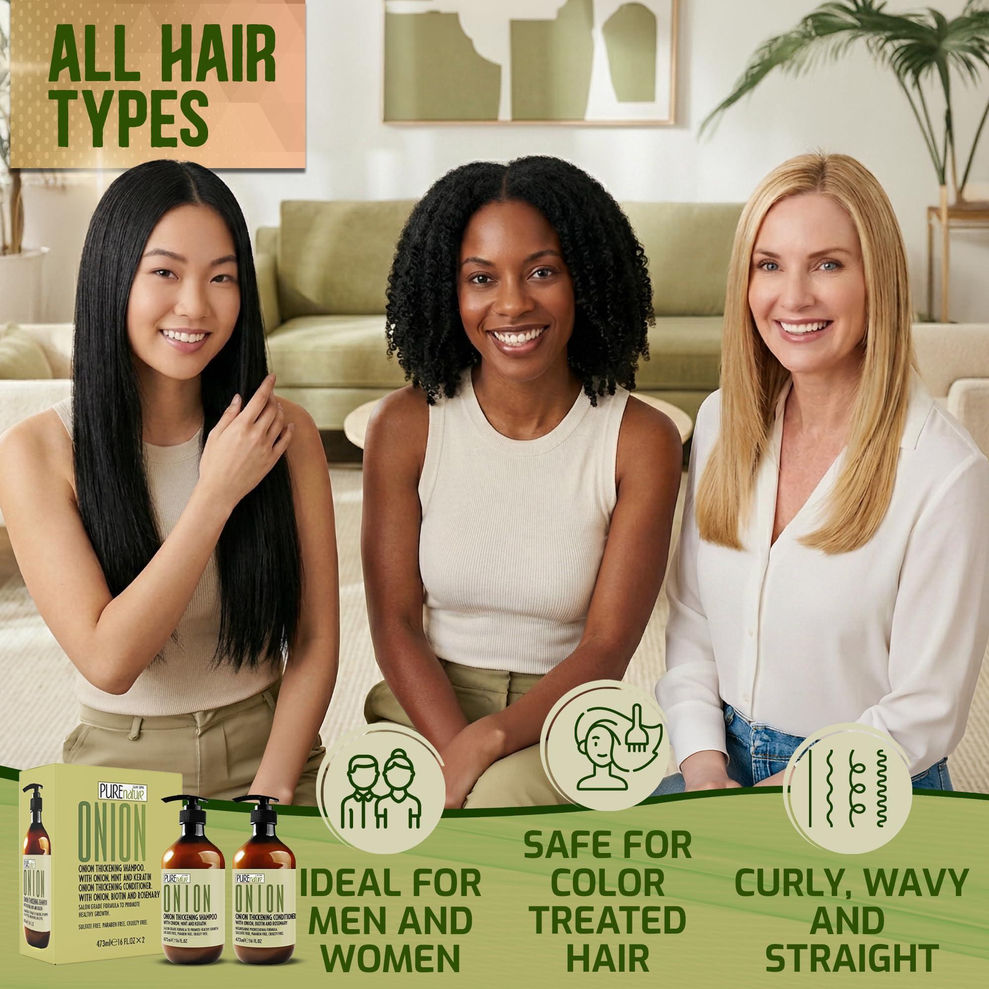 Onion Shampoo and Conditioner Set 16 Fl Oz Sulfate Free Thickening Formula for Men and Women Paraben Free Volumizing Set for Thin Fine Hair Volume Boosting Salon Professional Care Set of 2 Onion Shampoo and Conditioner Set 16 Fl Oz Sulfate Free Thickening Formula for Men and Women Paraben Free Volumizing Set for Thin Fine Hair Volume Boosting Salon Professional Care Set of 2