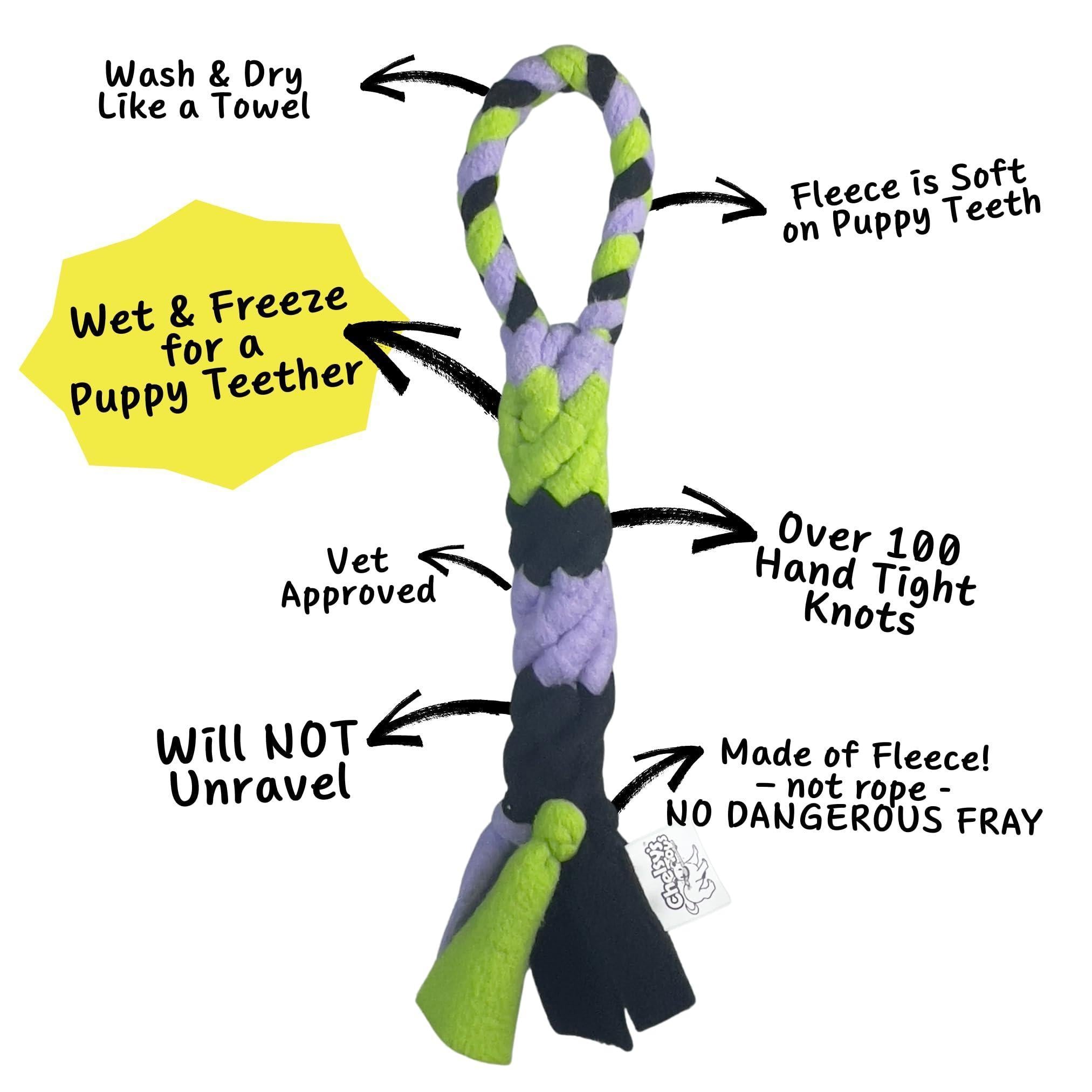 Interactive Tug & Treat-Dispenser Toy for Dogs Teething Relief Lavender Interactive Tug & Treat-Dispenser Toy for Dogs Teething Relief Lavender