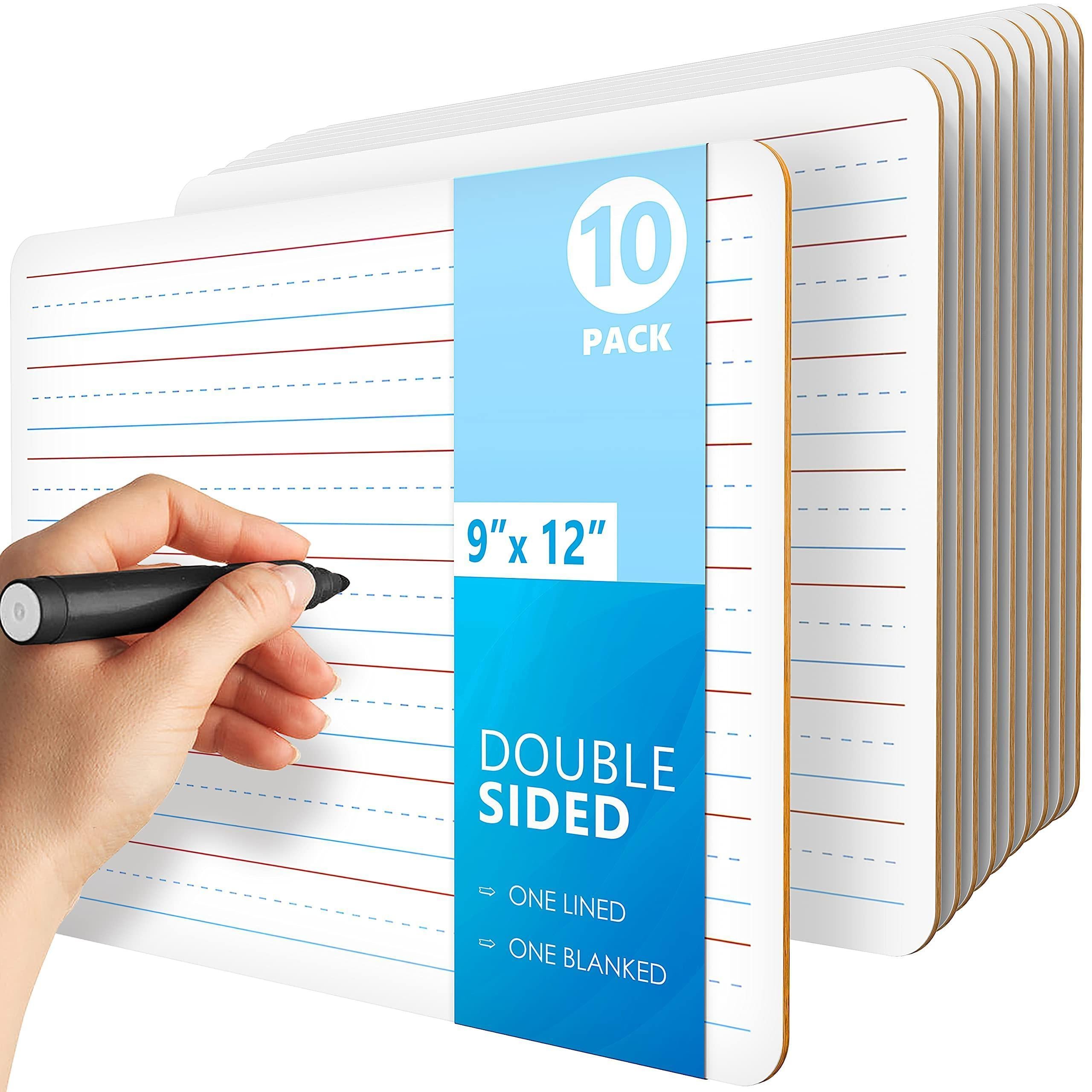 10 Pack 9x12 inch Lined Mini White Boards for Students Double Sided White Board Lines Classroom Whiteboards for Students Kids Small Dry Erase Board with Lines Personal Lined Whiteboard Dry Erase 10 Pack 9x12 inch Lined Mini White Boards for Students Double Sided White Board Lines Classroom Whiteboards for Students Kids Small Dry Erase Board with Lines Personal Lined Whiteboard Dry Erase