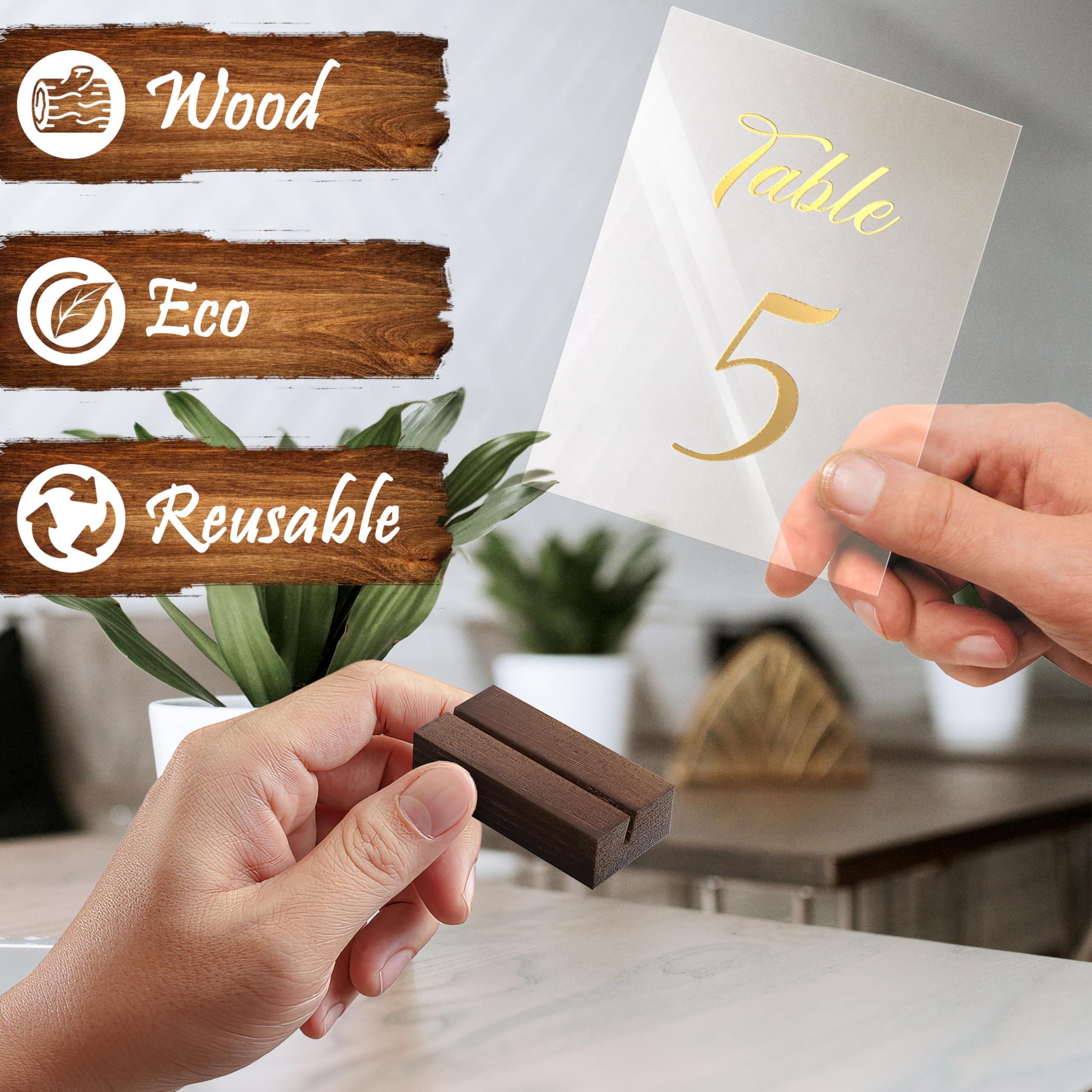 12 Pack Wood Place Card Holder Small Place Card Holders for Table Brown Table Number Holders for Wedding Table Sign Holders Picture Wooden Photo Holders for Tables Mini Place Card Stands 12 Pack Wood Place Card Holder Small Place Card Holders for Table Brown Table Number Holders for Wedding Table Sign Holders Picture Wooden Photo Holders for Tables Mini Place Card Stands